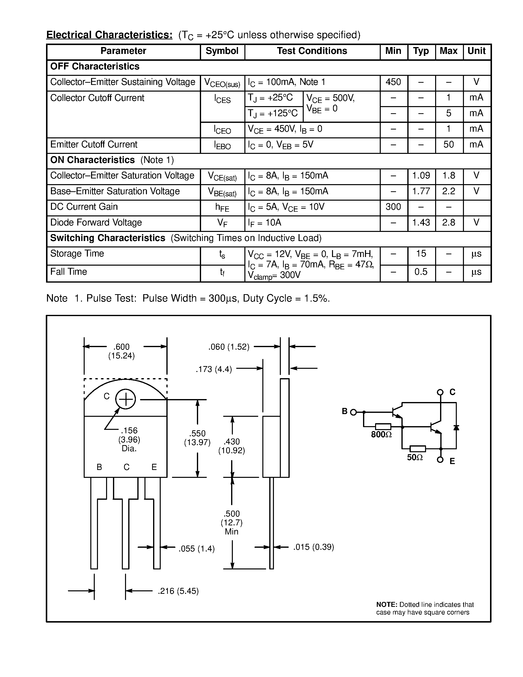 Datasheet NTE2317 page 2 Datasheet NTE2317 - Silicon NPN Transistor High Voltage Fast Switching Power Darlington page 2