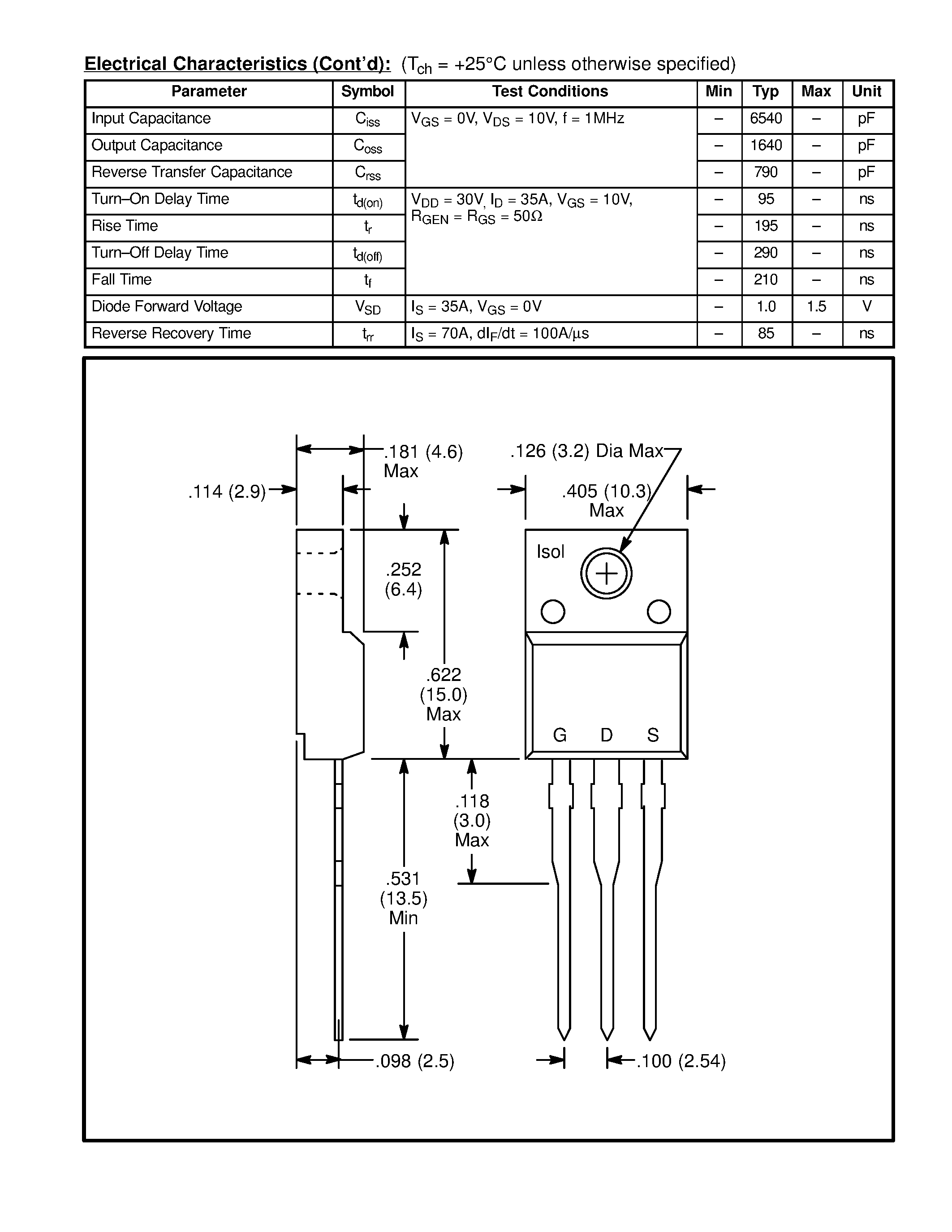Datasheet NTE2953 - MOSFET N-Channel / Enhancement Mode High Speed Switch page 2