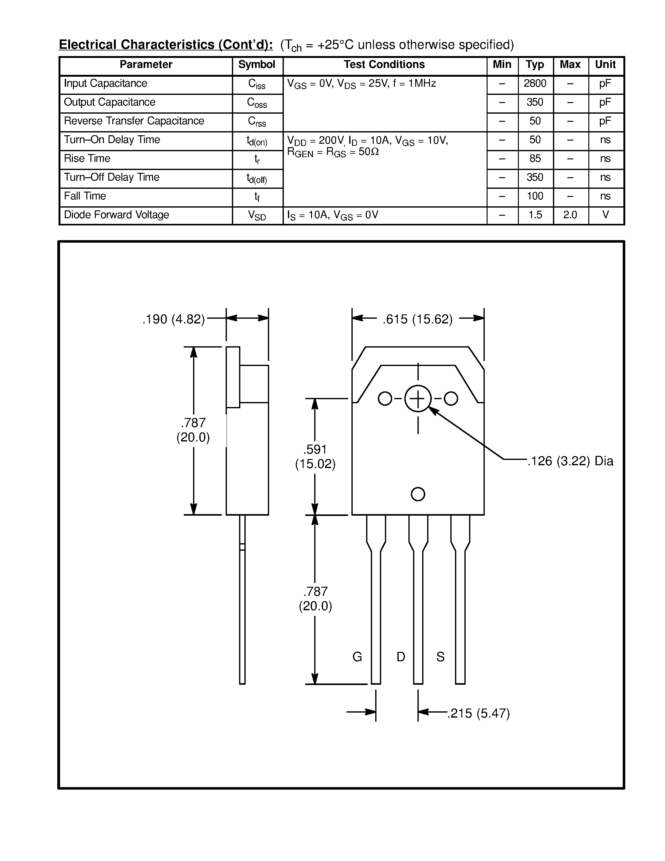 Datasheet NTE2971 - MOSFET N-Channel / Enhancement Mode High Speed Switch page 2