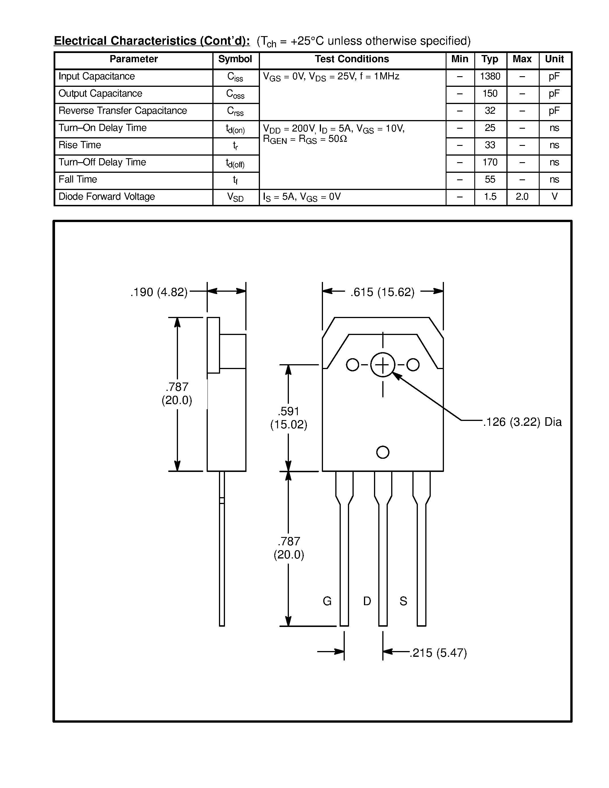 Datasheet NTE2972 - MOSFET N-Channel / Enhancement Mode High Speed Switch page 2