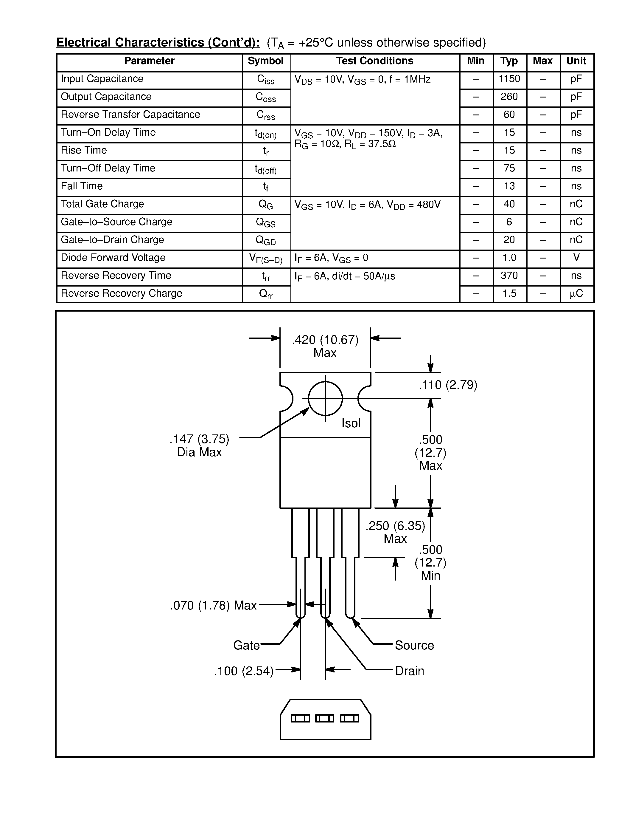 Datasheet NTE2974 - MOSFET N-Channel / Enhancement Mode High Speed Switch page 2