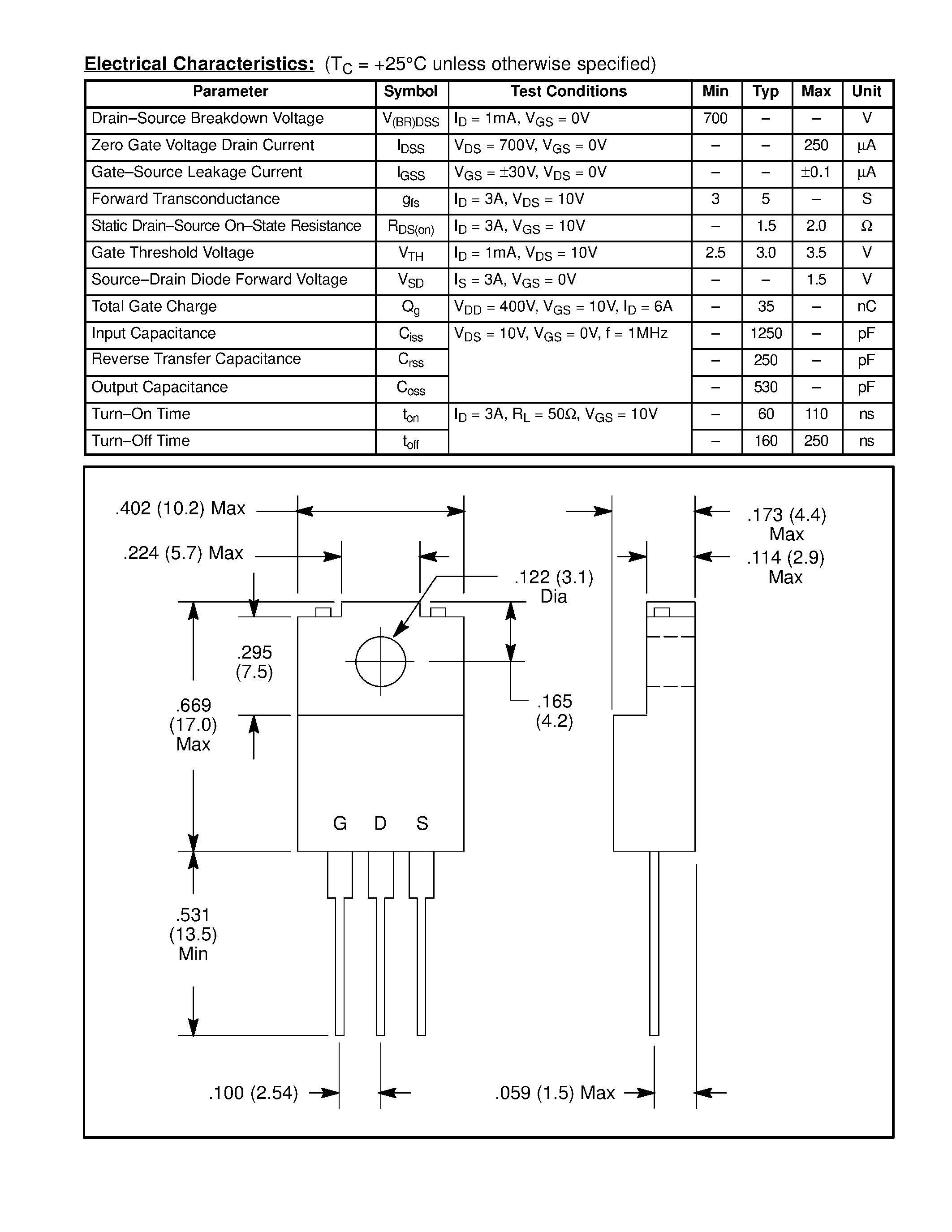 Datasheet NTE2976 - MOSFET N-Channel / Enhancement Mode High Speed Switch page 2