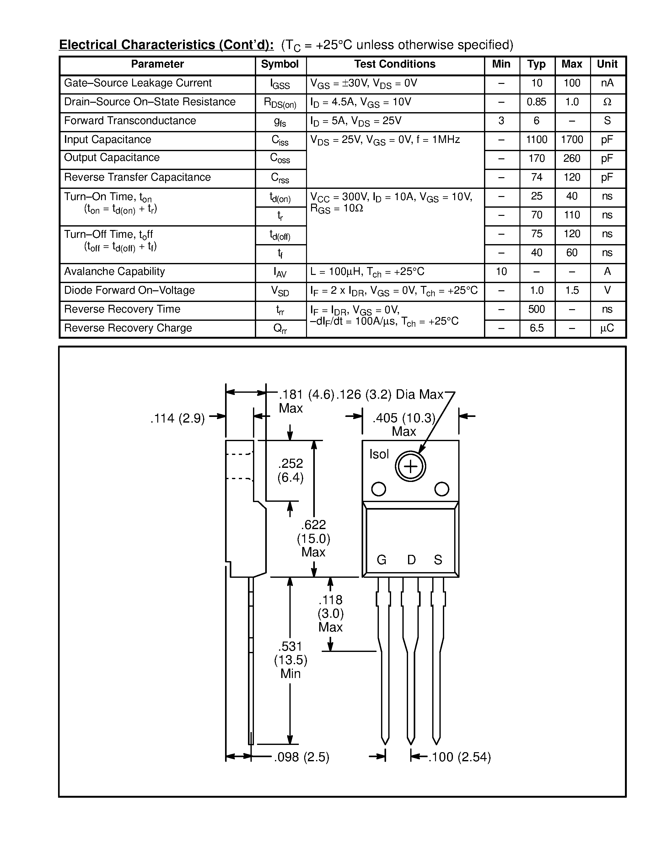 Datasheet NTE2989 - MOSFET N-Channel / Enhancement Mode High Speed Switch page 2