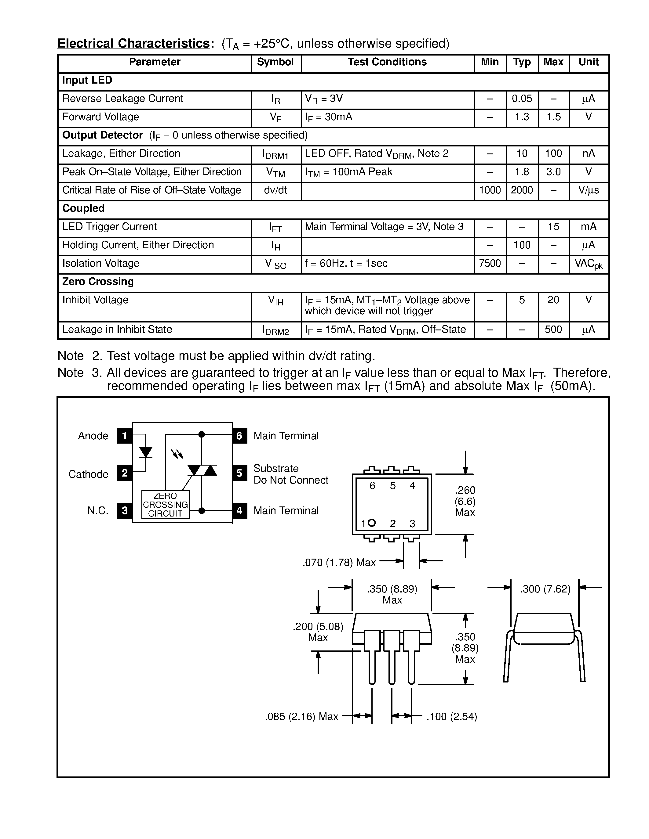 Datasheet NTE3049 - Optoisolator Zero Crossing TRIAC Driver page 2