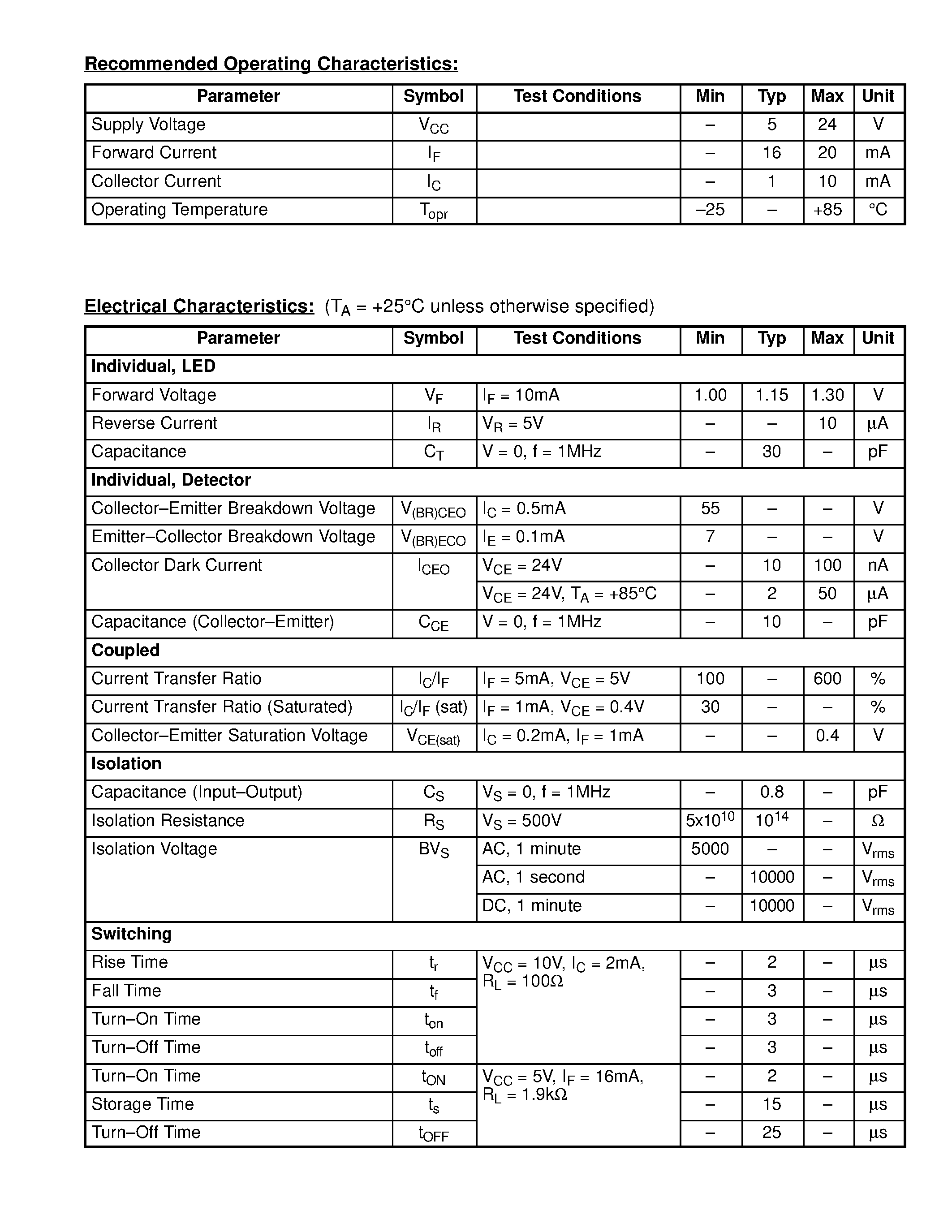 Даташит NTE3098 - Optoisolator Phototransistor w/NPN Transistor Output страница 2