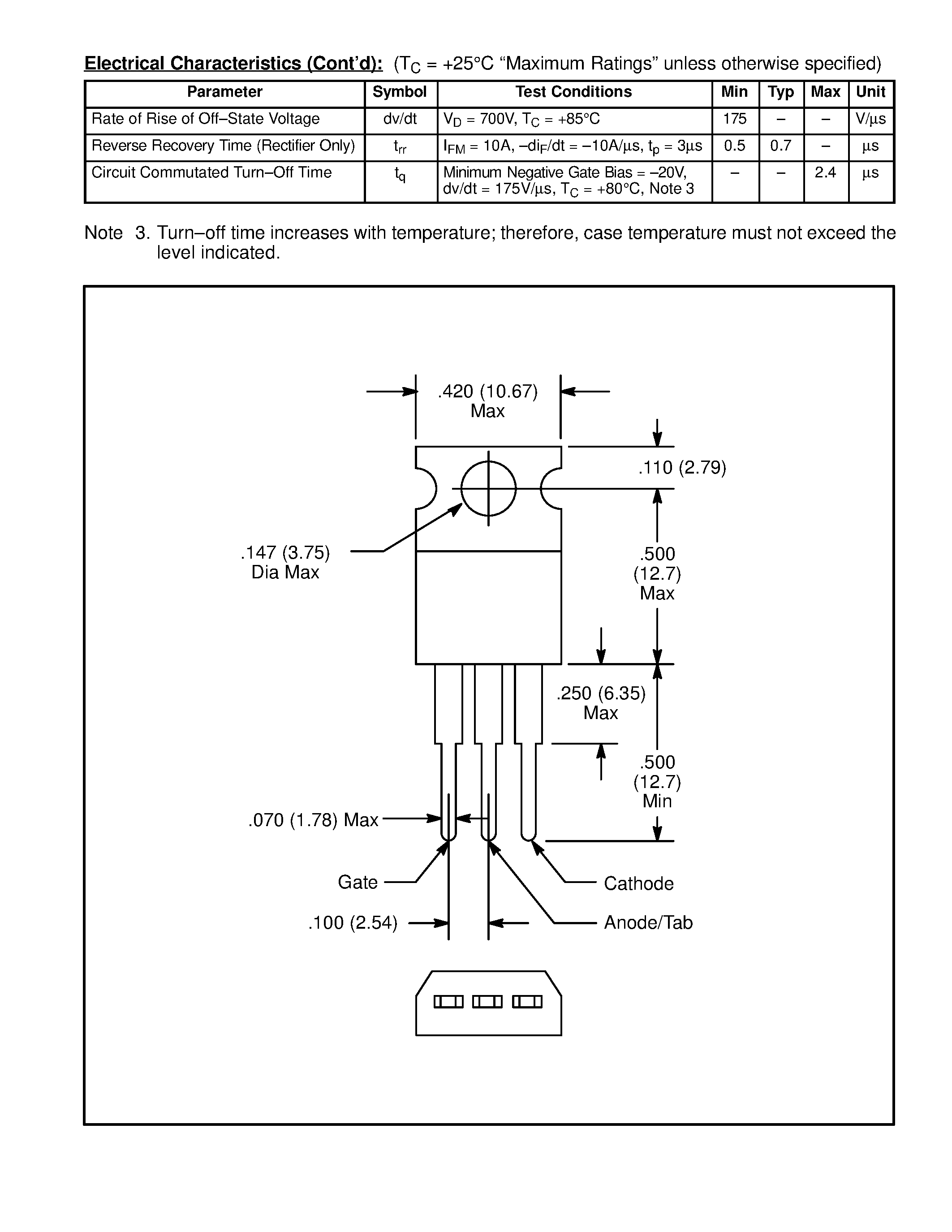 Даташит NTE310P - Integrated Thyristor/Rectifier (ITR) TV Horizontal Deflection & Trace Switch страница 2