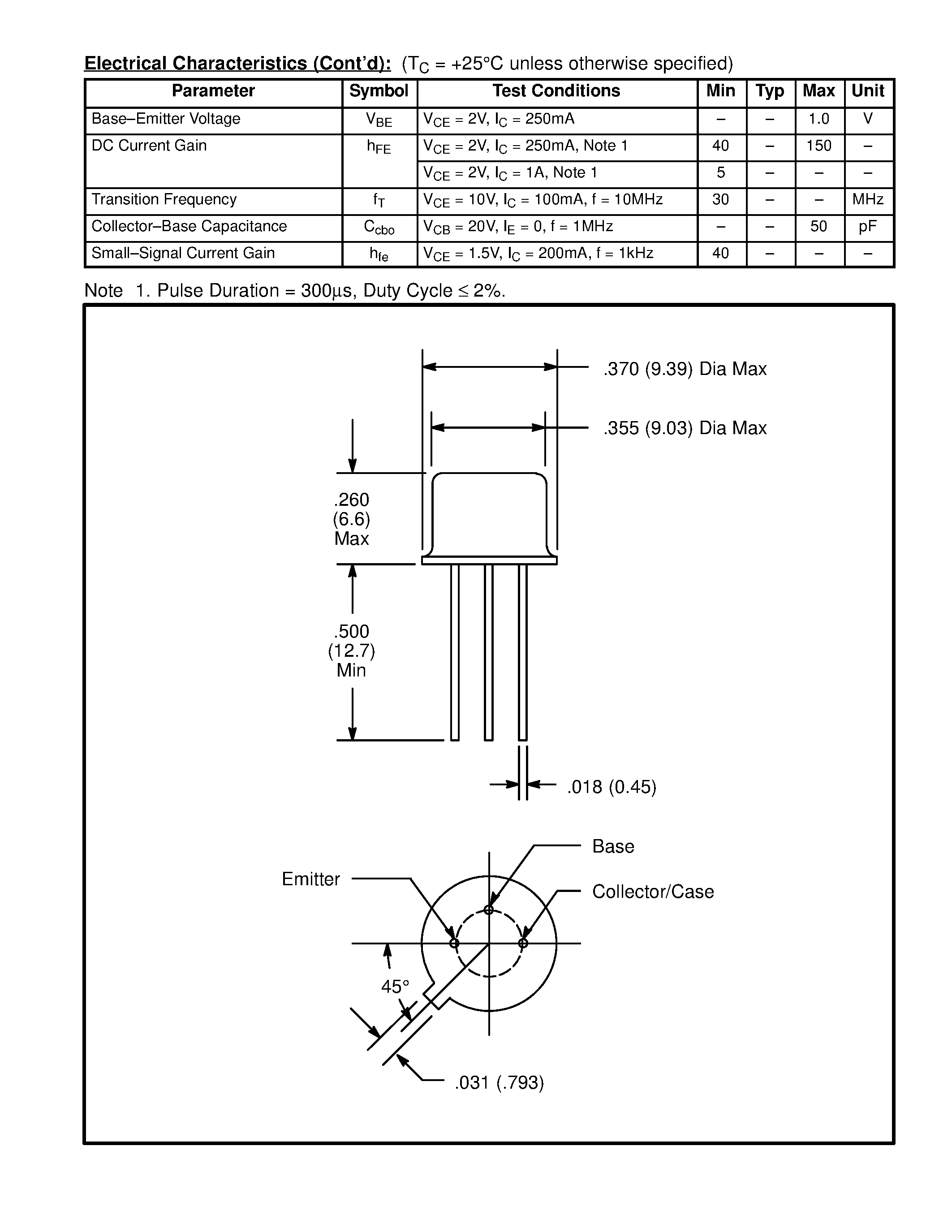 Datasheet NTE323 - Silicon Complementary Transistors General Purpose page 2