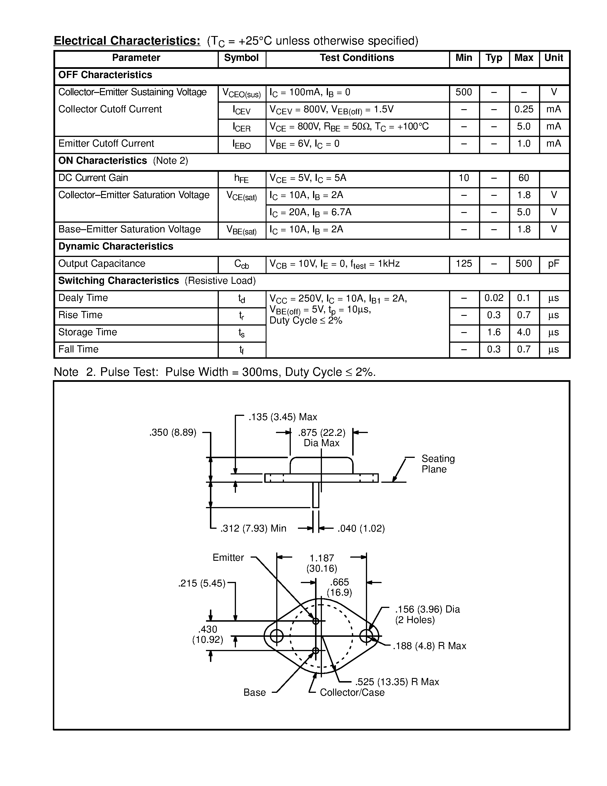 Datasheet NTE386 page 2 Datasheet NTE386 - Silicon NPN Transistor Audio Power Amp / Switch page 2