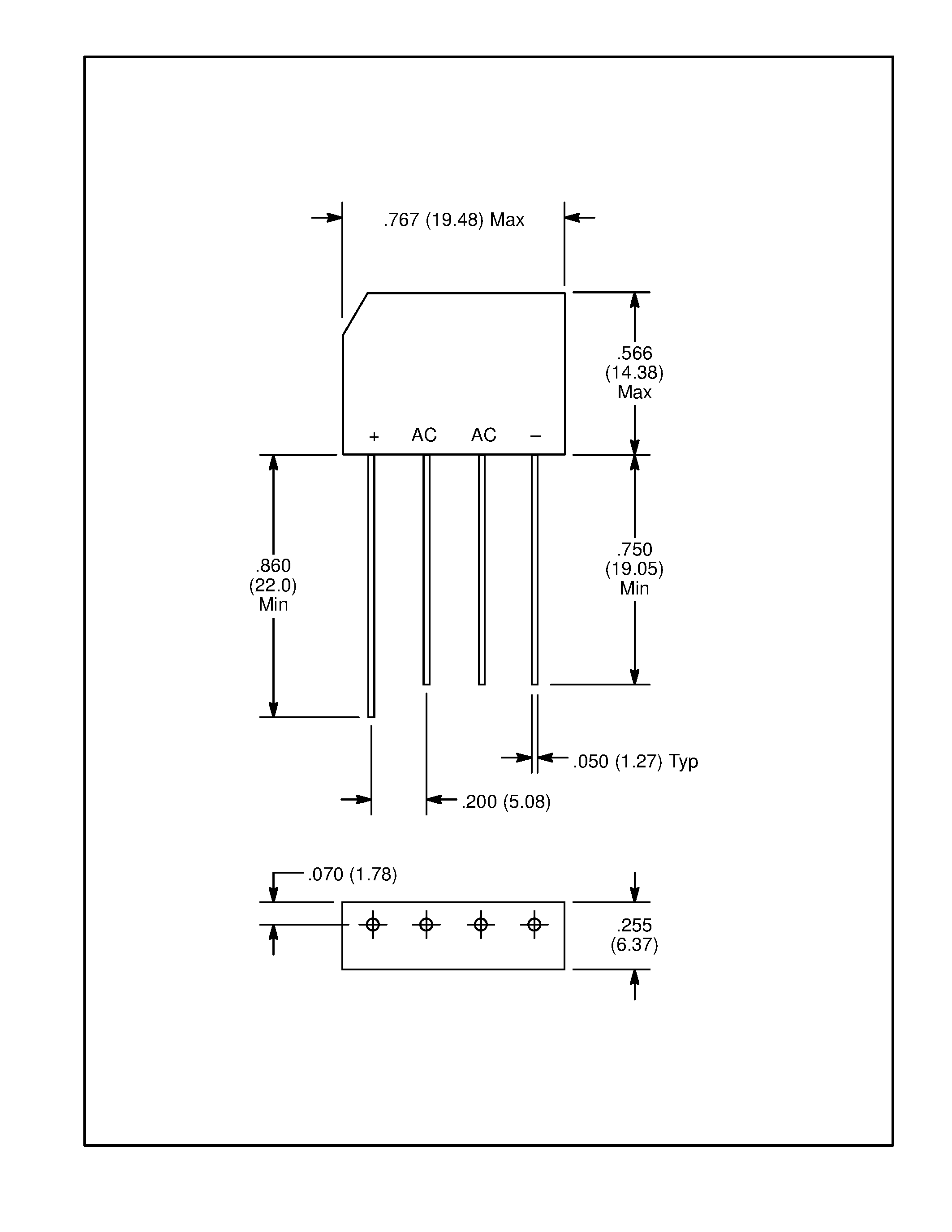 Datasheet NTE5320 - Single Phase Bridge Rectifier 4 Amp page 2