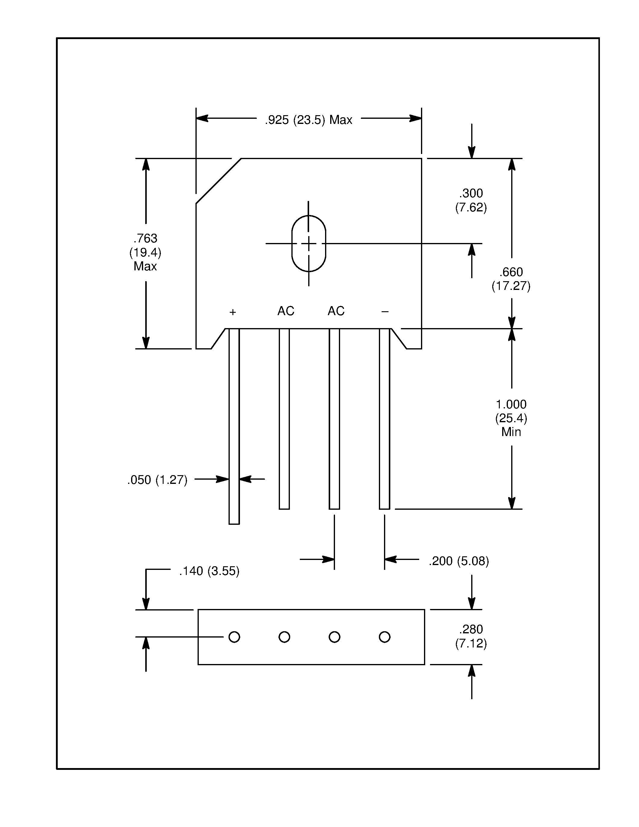 Datasheet NTE5331 - Single Phase Bridge Rectifier 6 Amp page 2