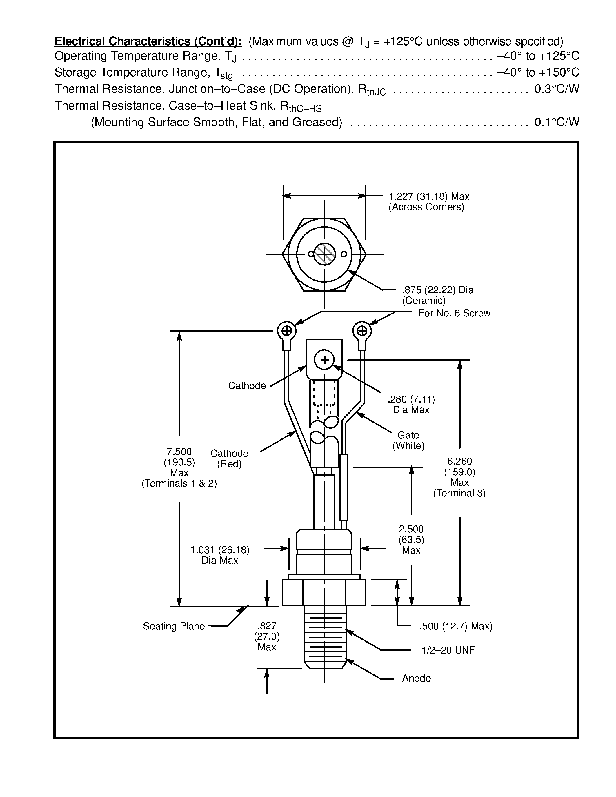 Даташит NTE5574 - Silicon Controlled Rectifier for Phase Control Applications страница 2
