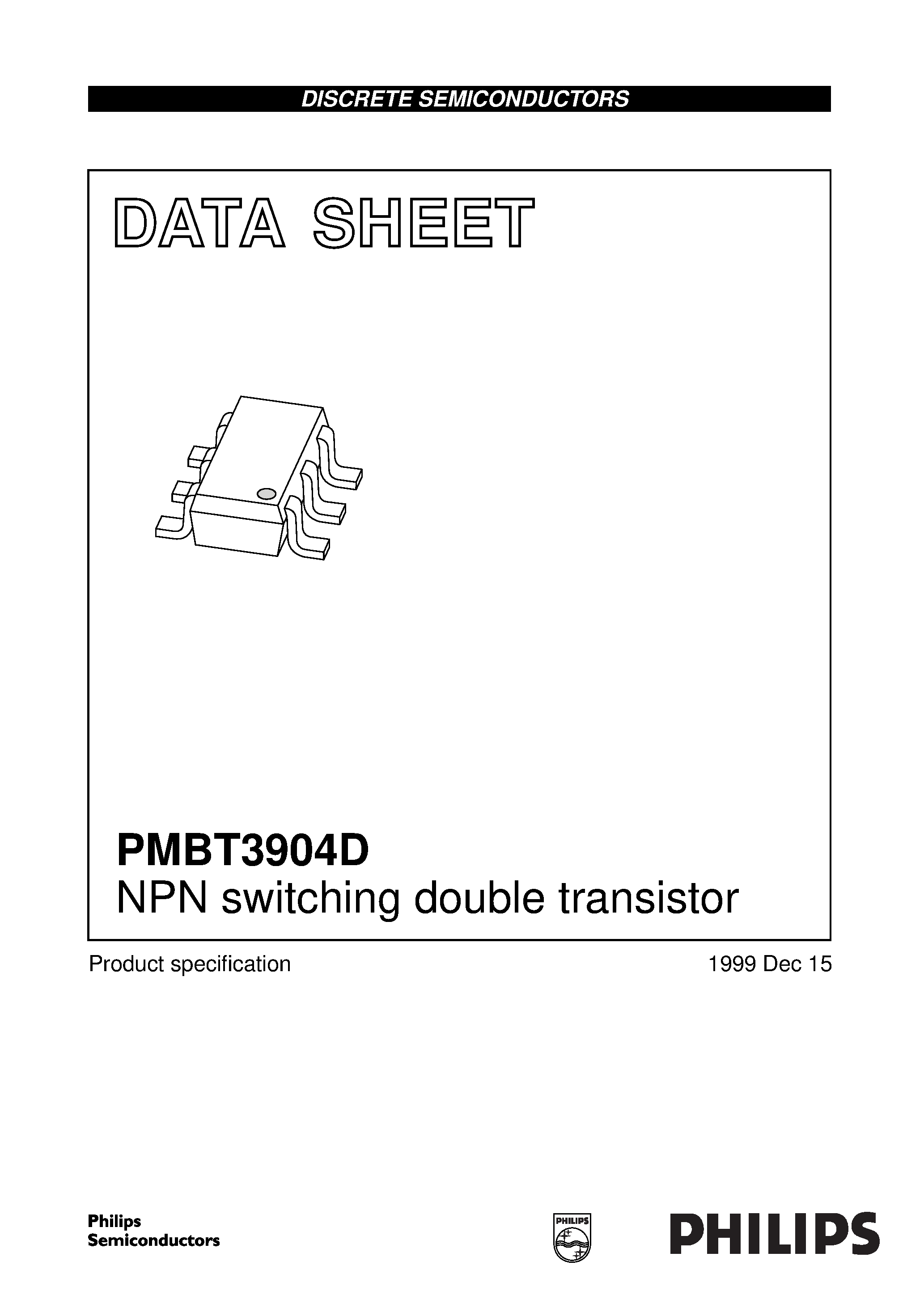 Datasheet PMBT3904D - NPN switching double transistor page 1