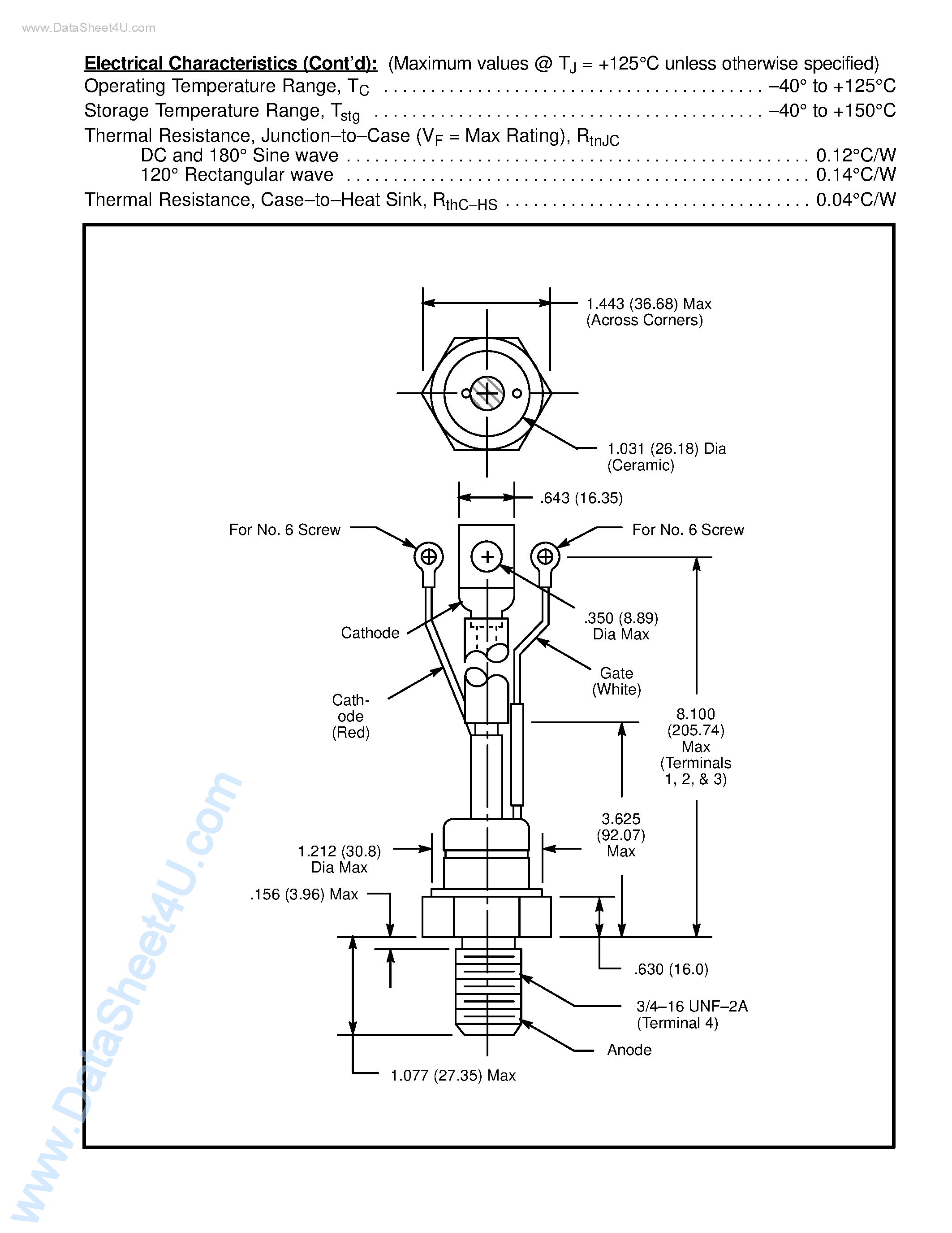 Даташит NTE5586 - Silicon Controlled Rectifier for Phase Control Applications страница 2