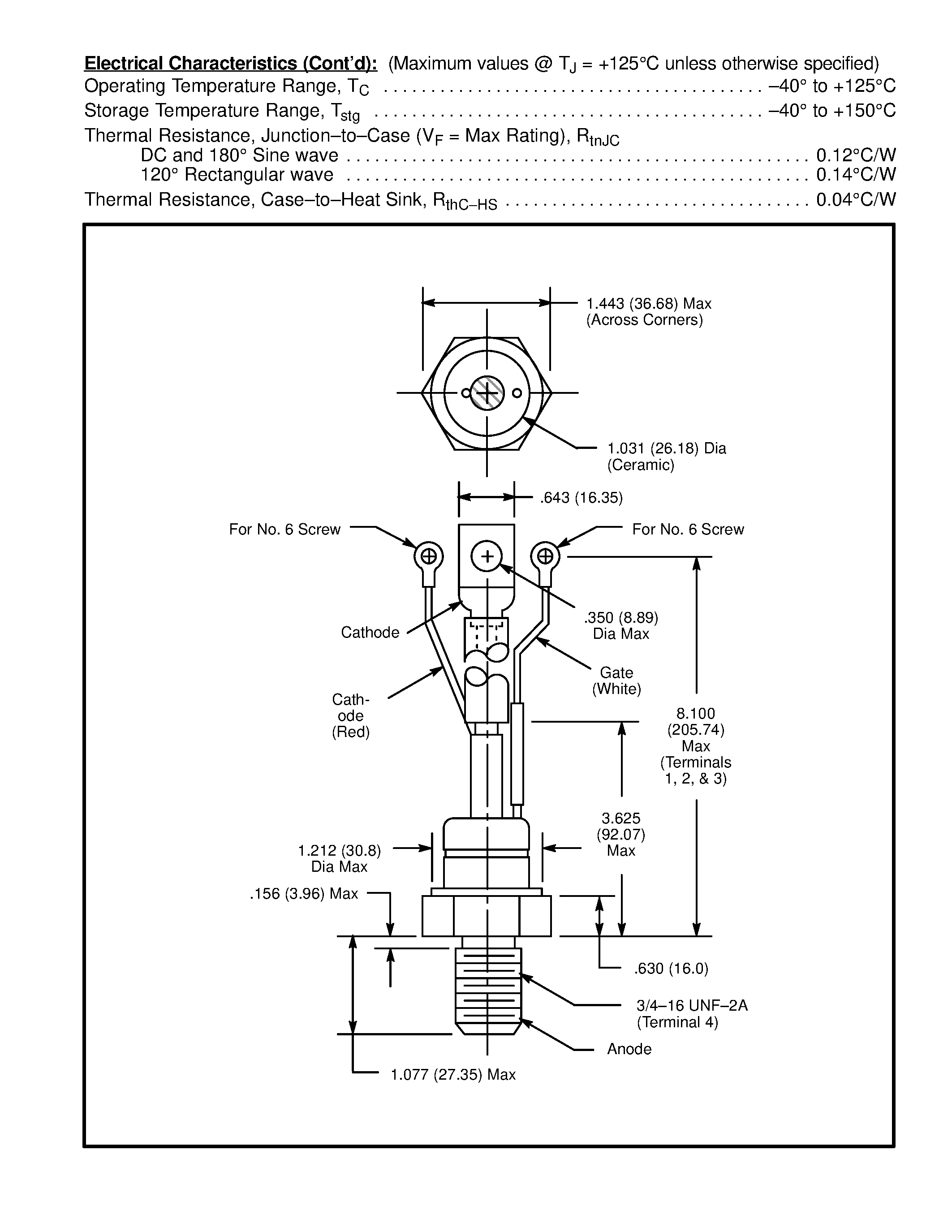 Даташит NTE5588 - Silicon Controlled Rectifier for Phase Control Applications страница 2
