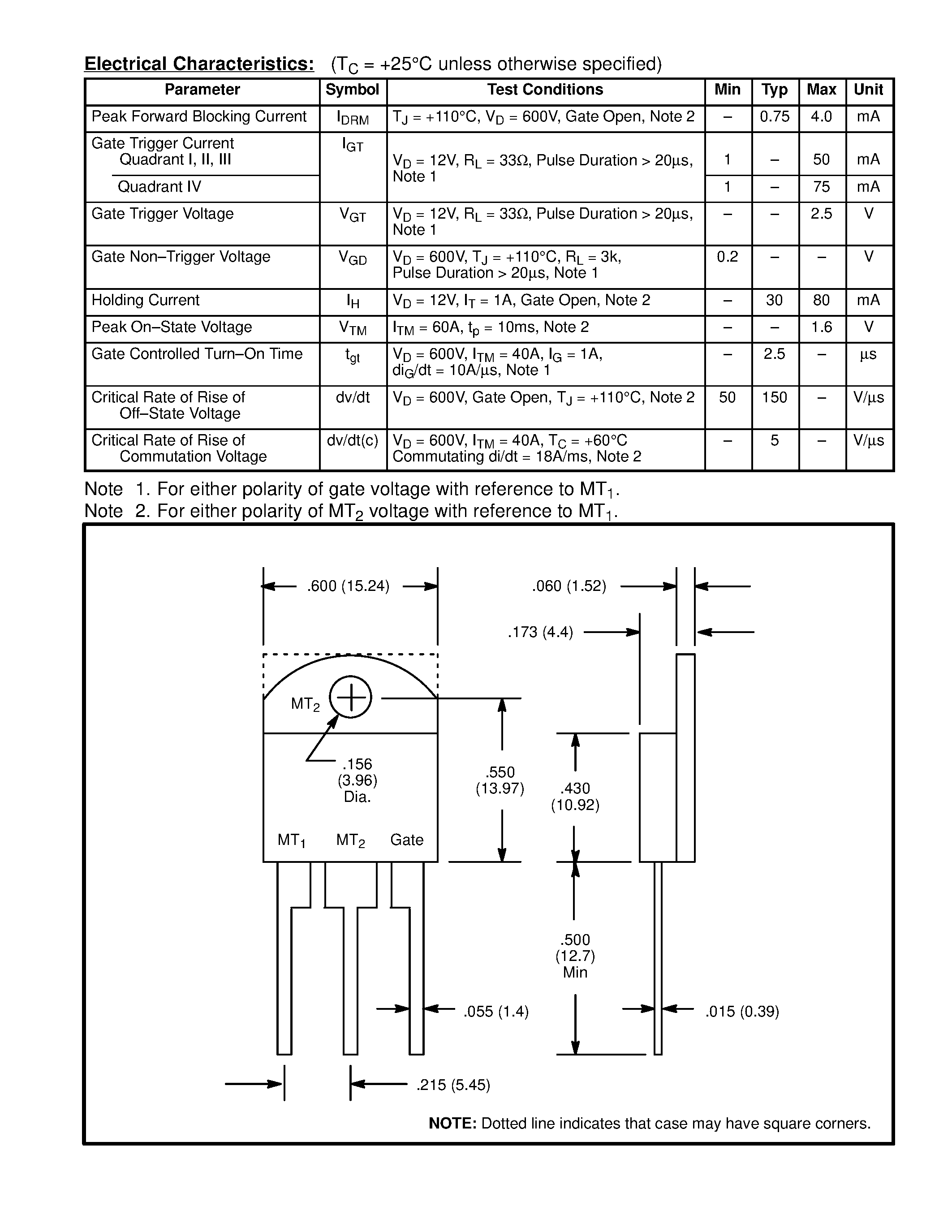 Datasheet NTE56033 - TRIAC / 45 Amp page 2