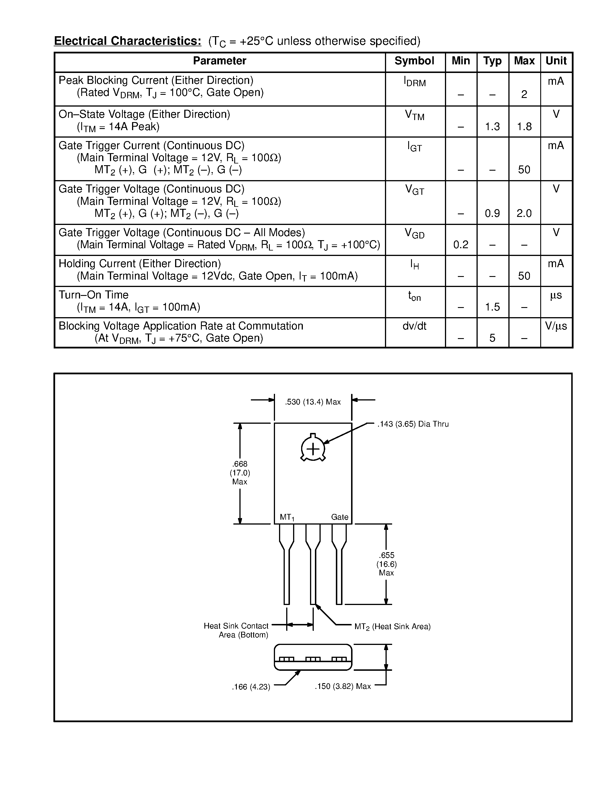 Datasheet NTE5621 - TRIAC - 10 Amp page 2