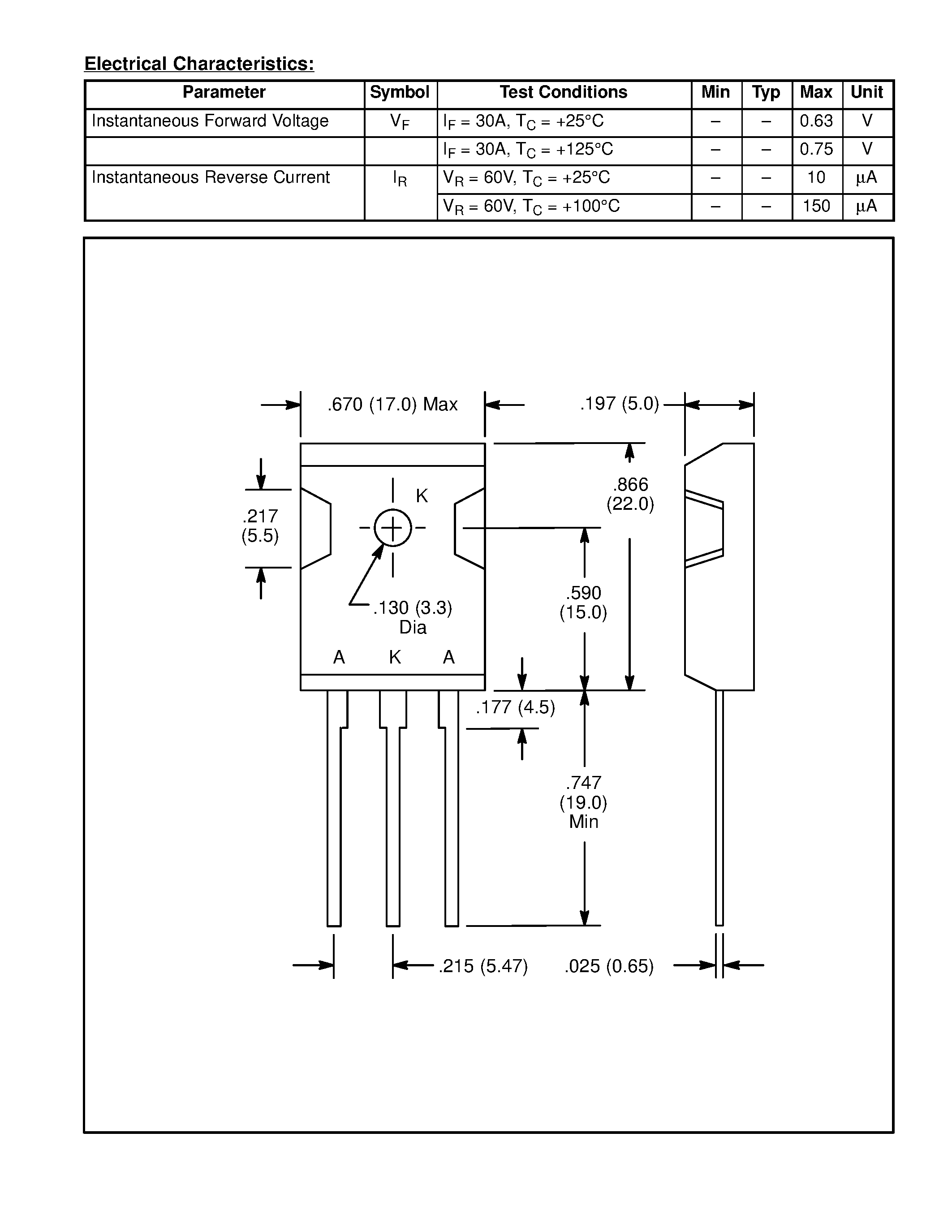 Даташит NTE6093 - Silicon Rectifier Dual / Schottky Barrier страница 2