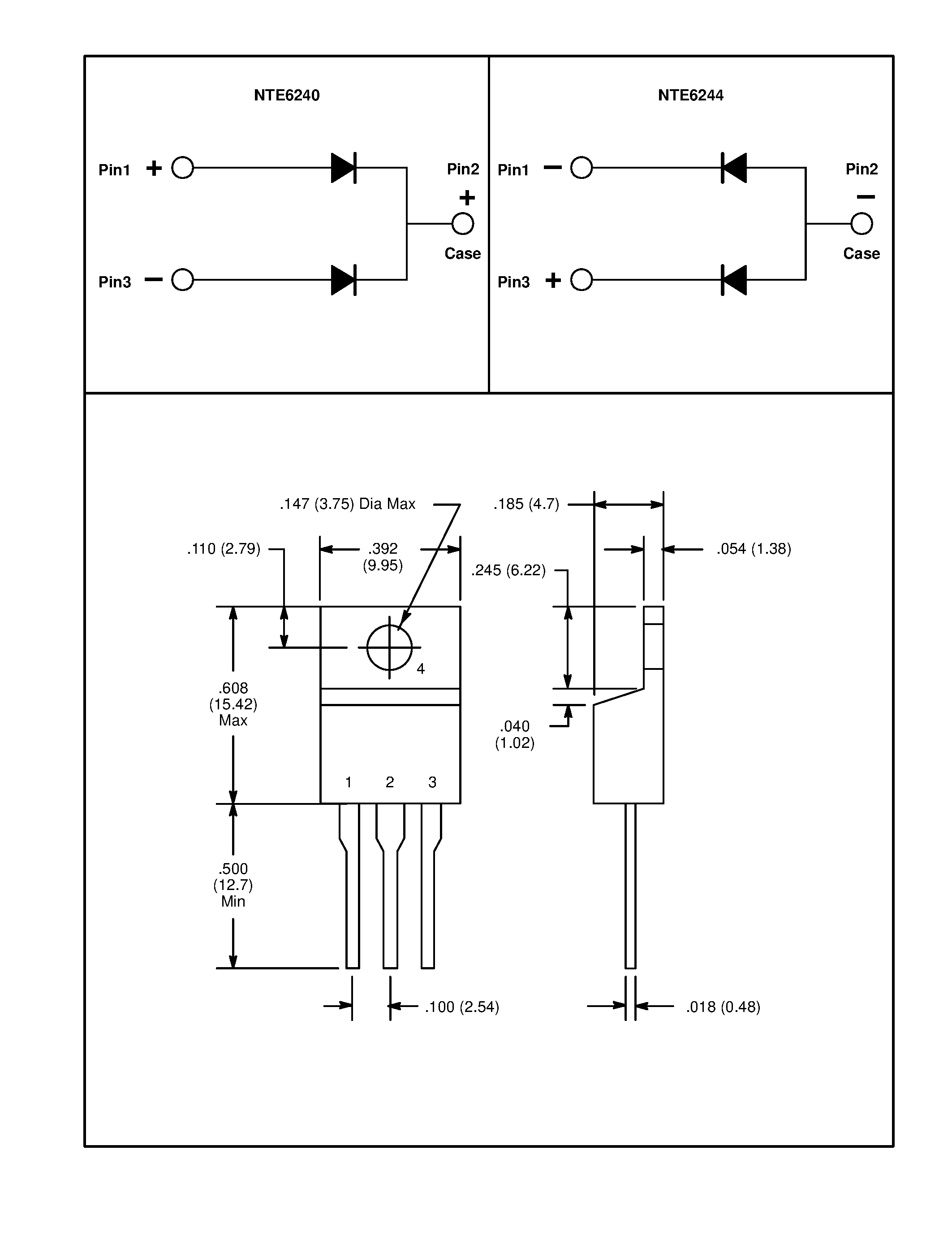 Даташит NTE6240 - Silicon Rectifier Super Fast / Dual / Center Tap страница 2