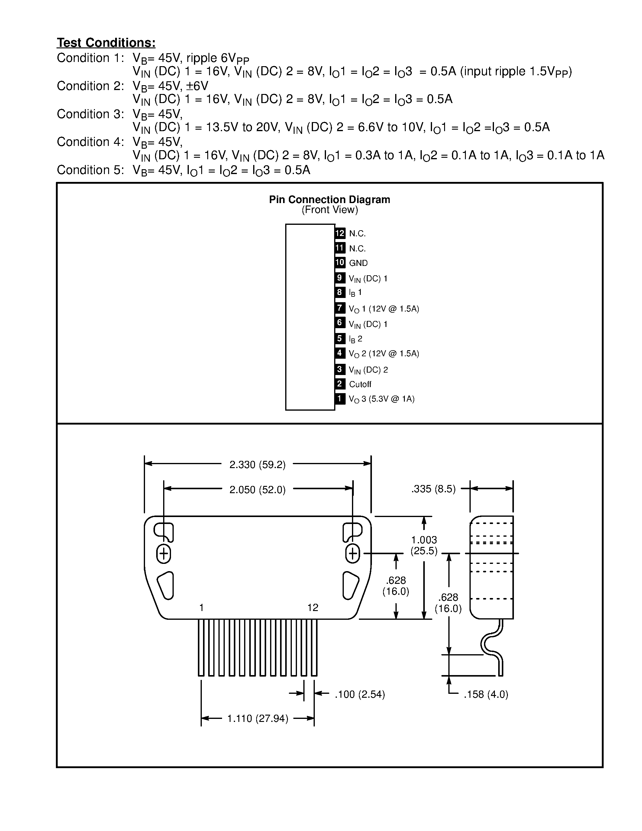 Datasheet NTE7023 page 2 Datasheet NTE7023 - Integrated Circuit Module / 3 Output Positive Voltage Regulator for VCR page 2