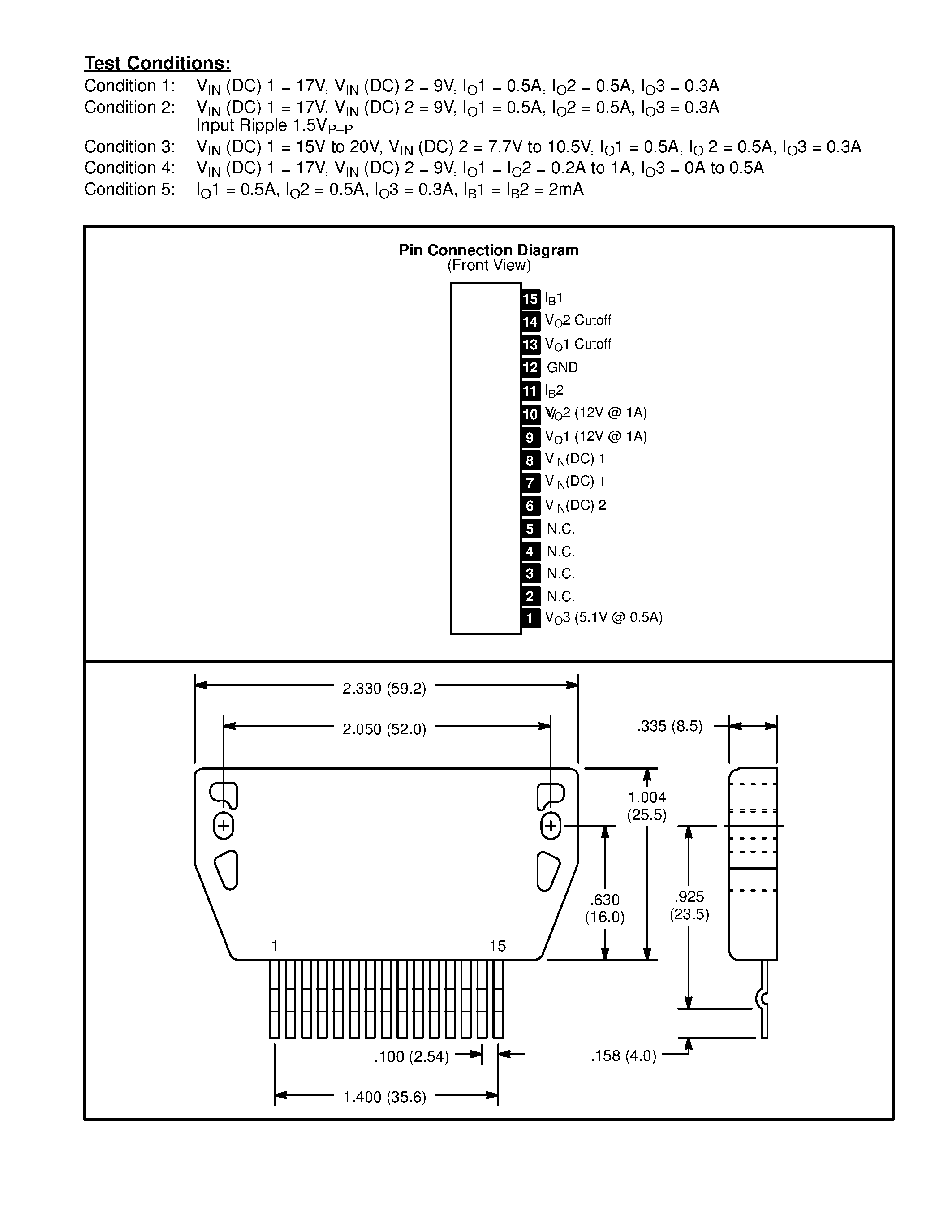 Datasheet NTE7027 page 2 Datasheet NTE7027 - Integrated Circuit Module / 3 Output Positive Voltage Regulator for VCR page 2