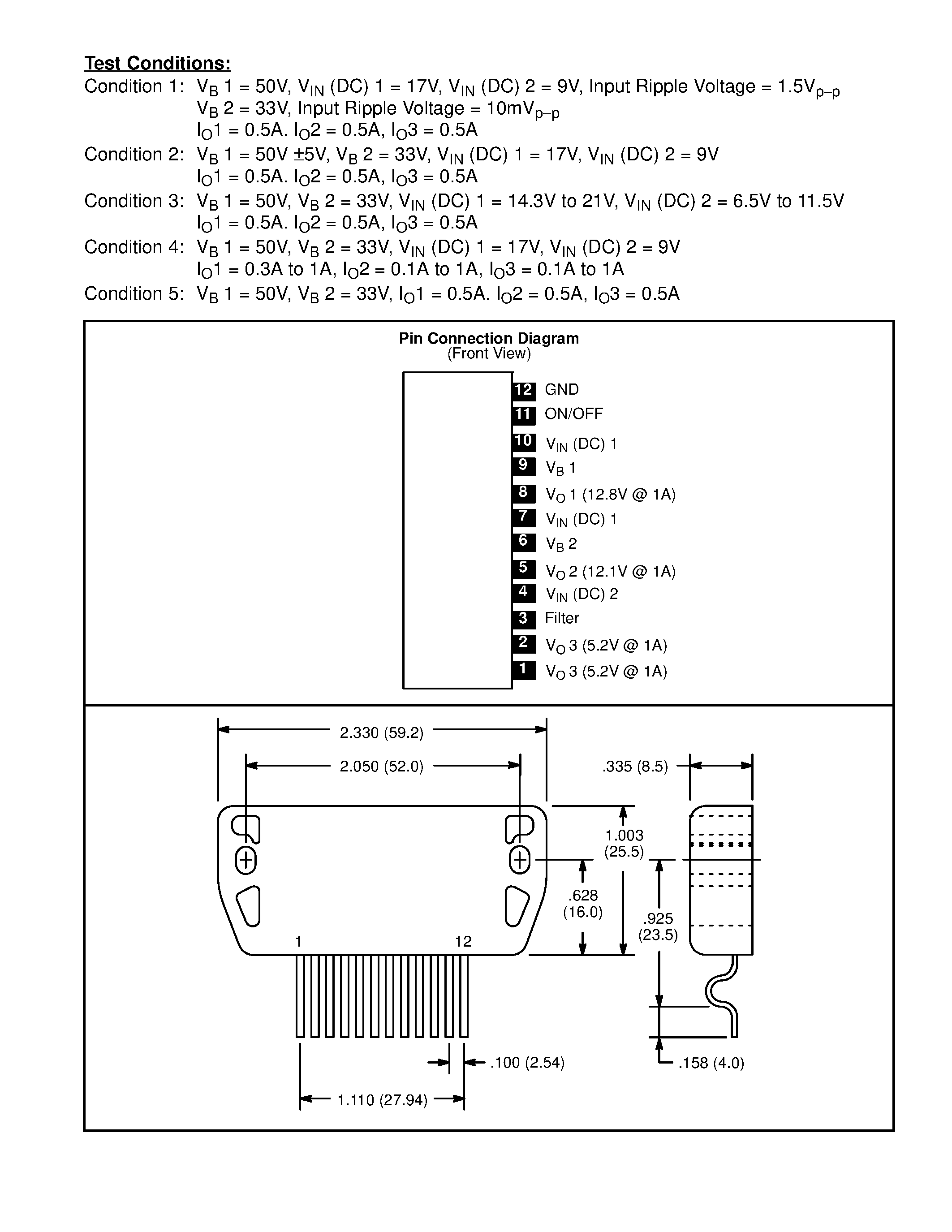Datasheet NTE7028 page 2 Datasheet NTE7028 - Integrated Circuit Module / 3 Output Positive Voltage Regulator for VCR page 2