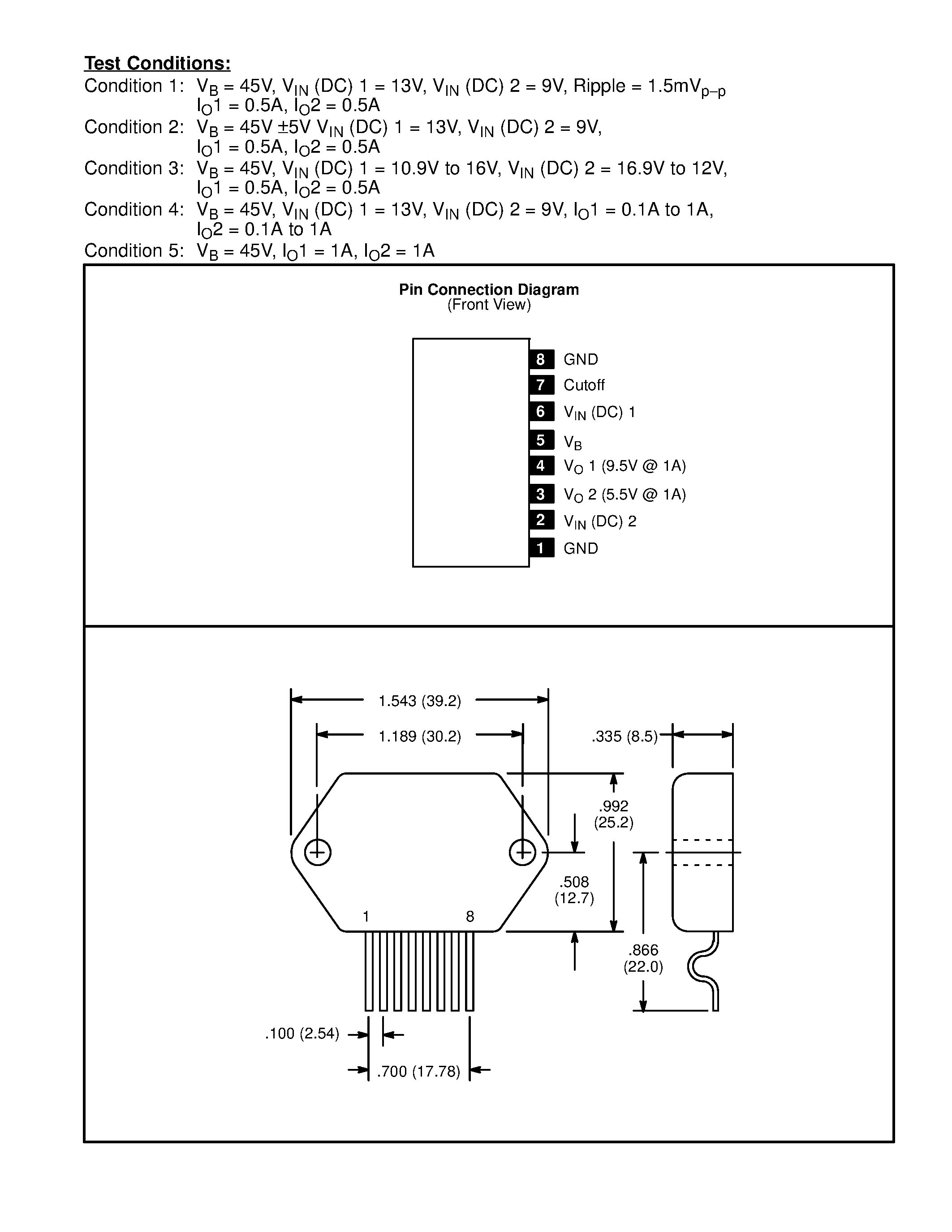 Datasheet NTE7037 - Integrated Circuit Module / 2 Output Positive Voltage Regulator for VCR page 2