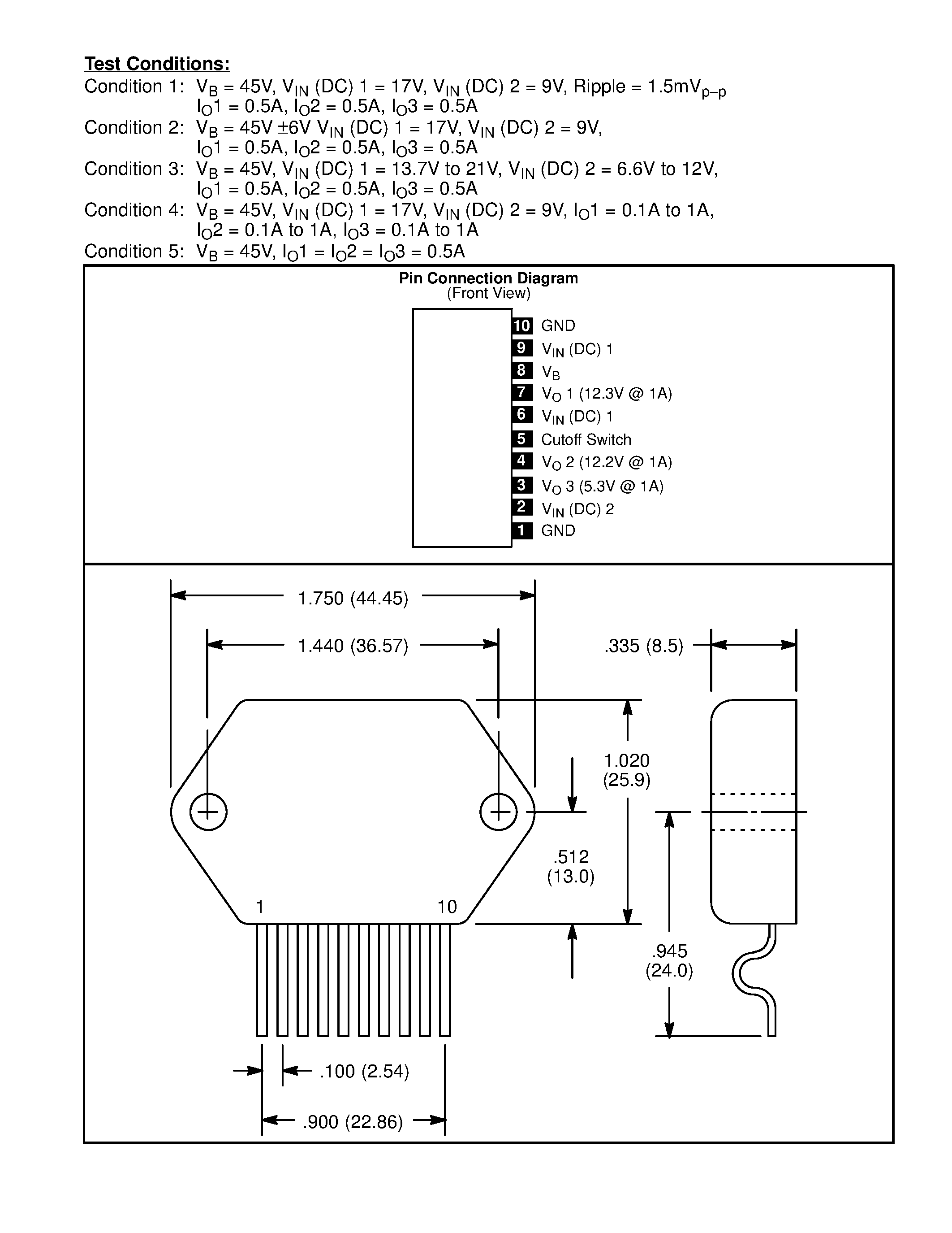 Datasheet NTE7074 page 2 Datasheet NTE7074 - Integrated Circuit Module / 3 Output Positive Voltage Regulator for VCR page 2