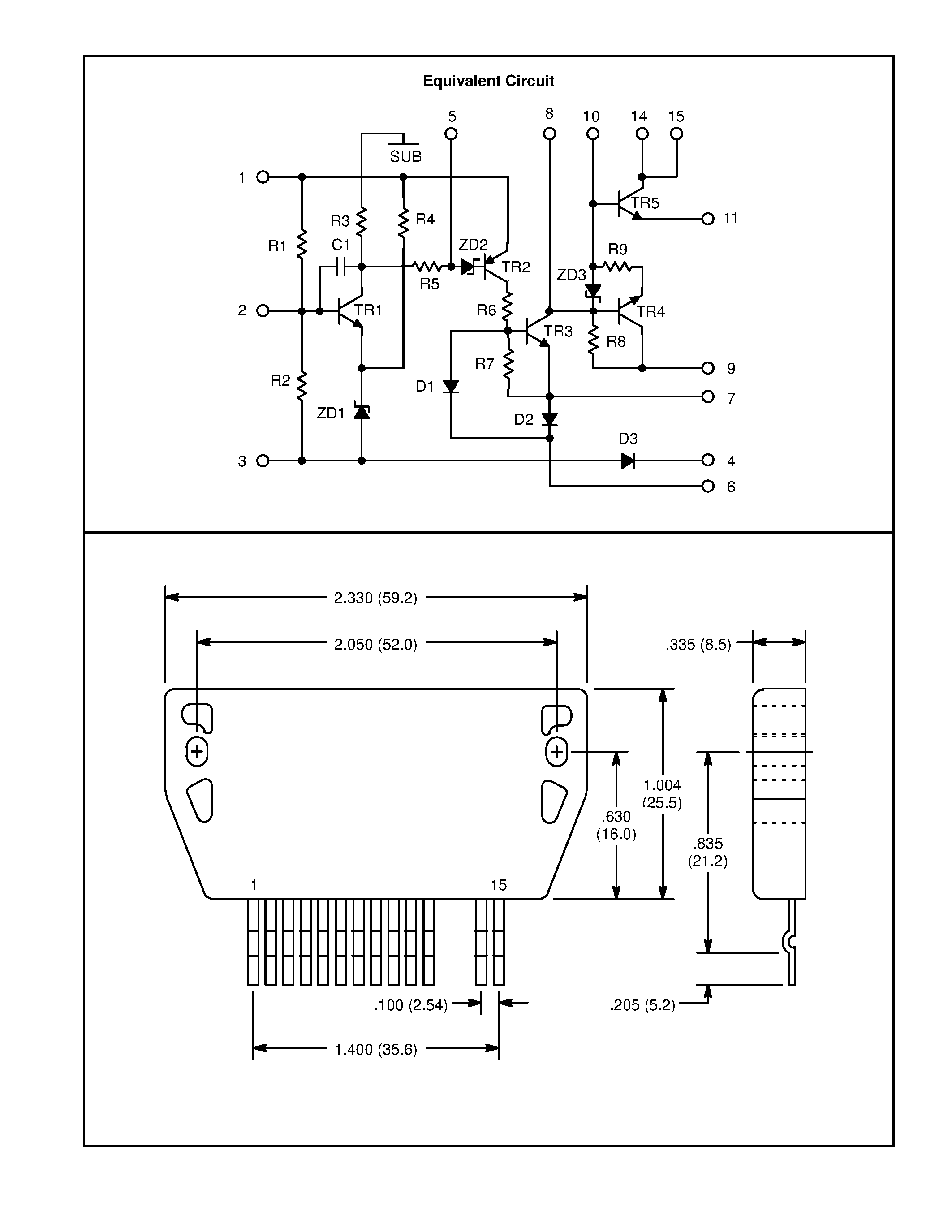 Datasheet NTE7075 page 2 Datasheet NTE7075 - Integrated Circuit Module - 100W Offline Switching Regulator for Color TV page 2