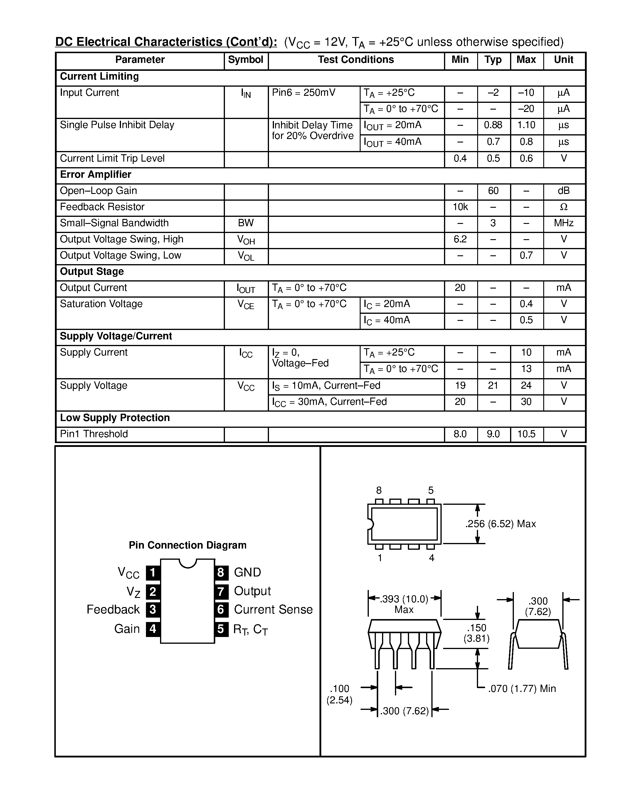 Datasheet NTE7117 page 2 Datasheet NTE7117 - Integrated Circuit Switched-Mode Power Supply Controller page 2