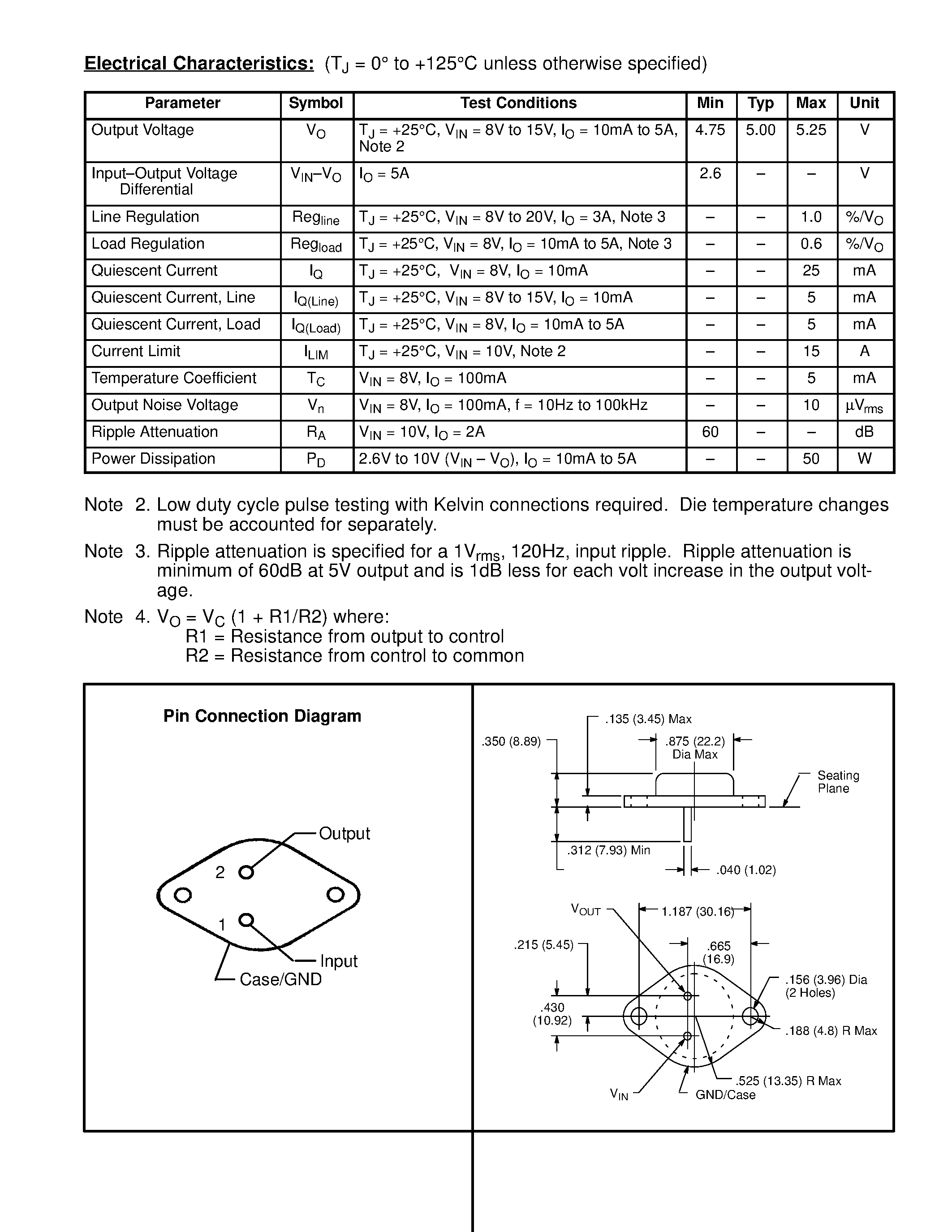 Datasheet NTE932 page 2 Datasheet NTE932 - Integrated Circuit 3-Terminal Positive Voltage Regulator 5V / 5A page 2