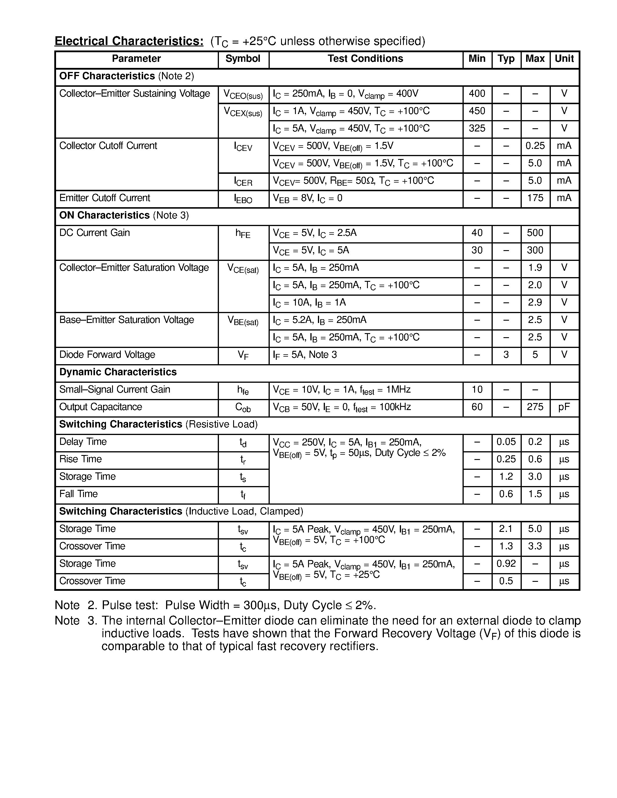 Datasheet NTE97 page 2 Datasheet NTE97 - Silicon NPN Transistor HV Darlington Power Amp / Switch page 2
