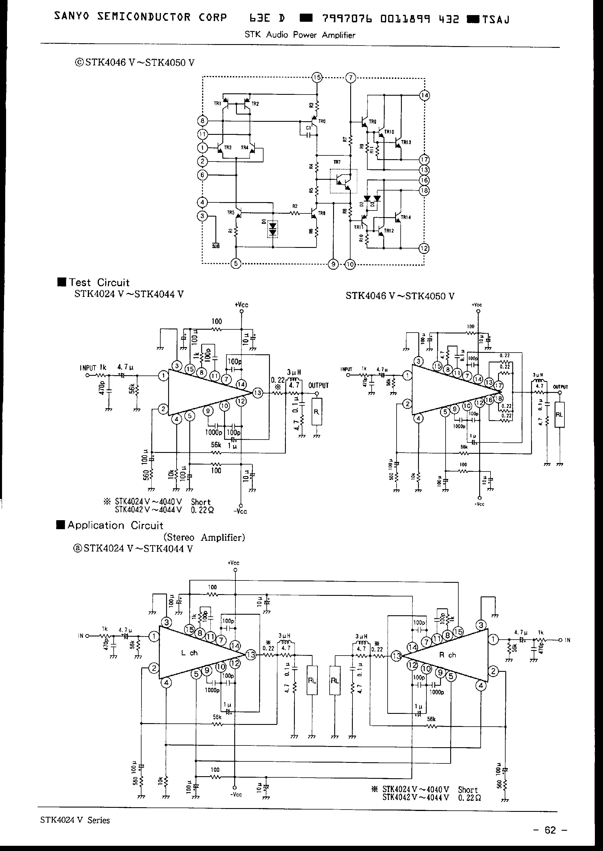 Datasheet STK4038V page 2 Datasheet STK4038V - AF Power Amplifier (Split Power Supply) (60 W min / THD = 0.008%) page 2