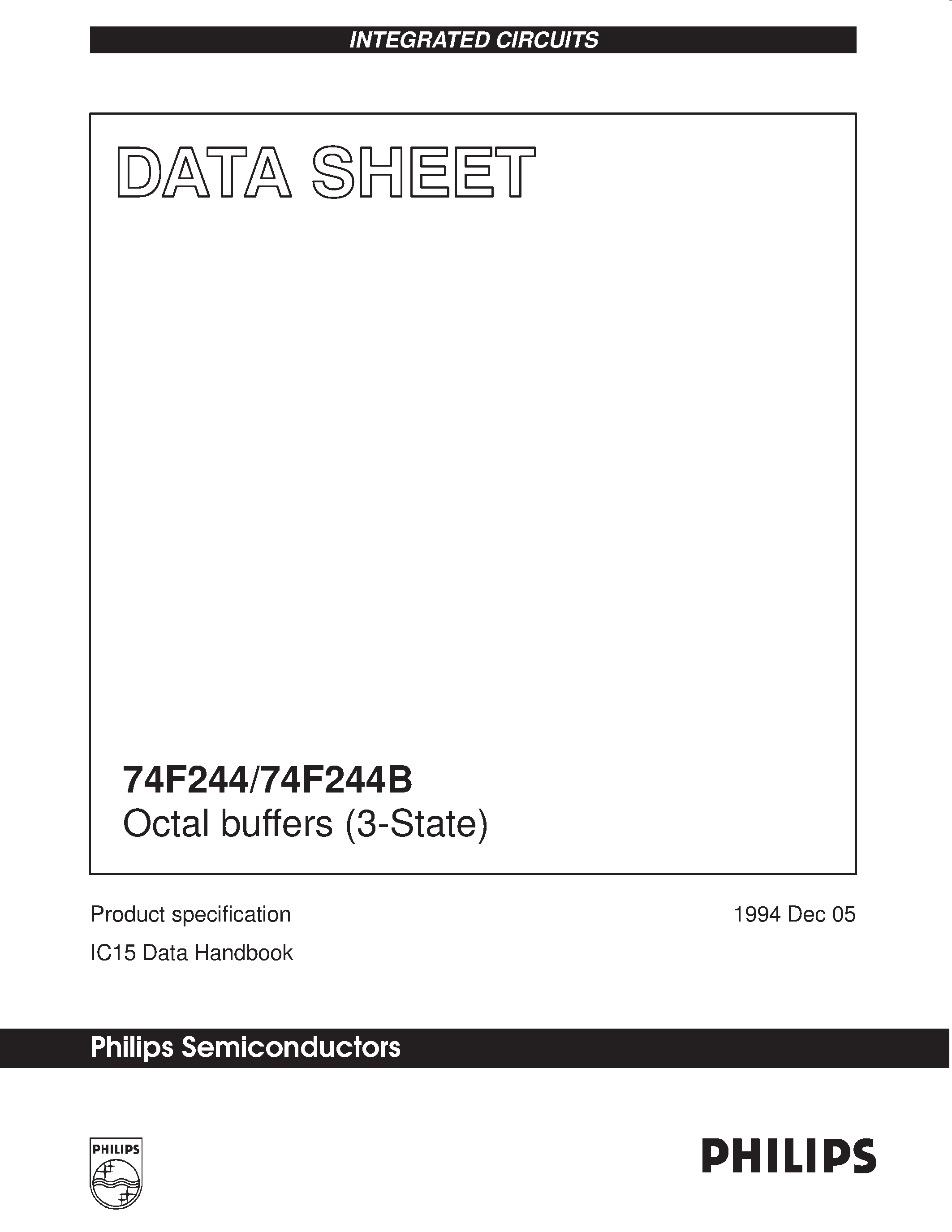 Datasheet N74F244N - Octal buffers 3-State page 1