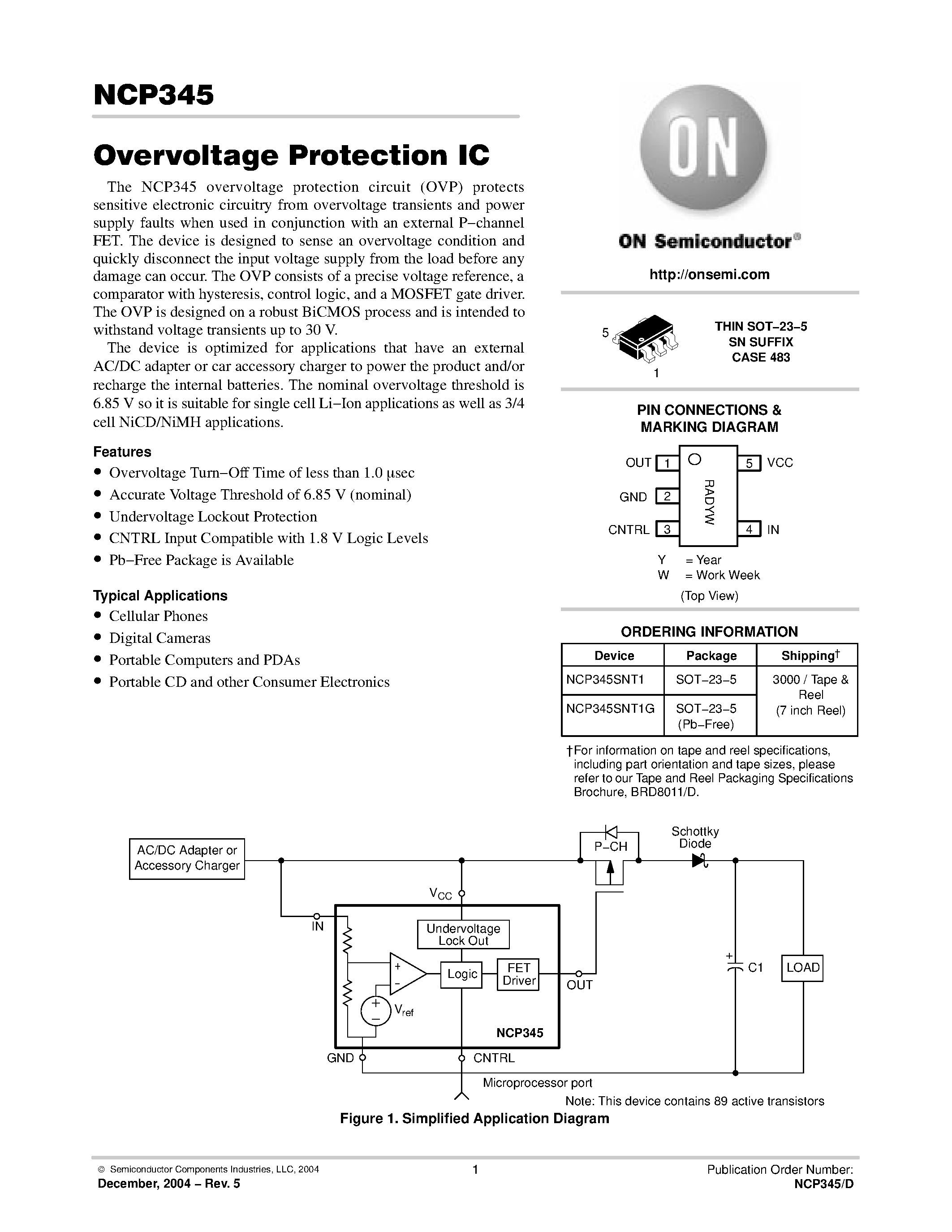 Datasheet NCP1651DR2G - Single Stage Power Factor Controller page 1