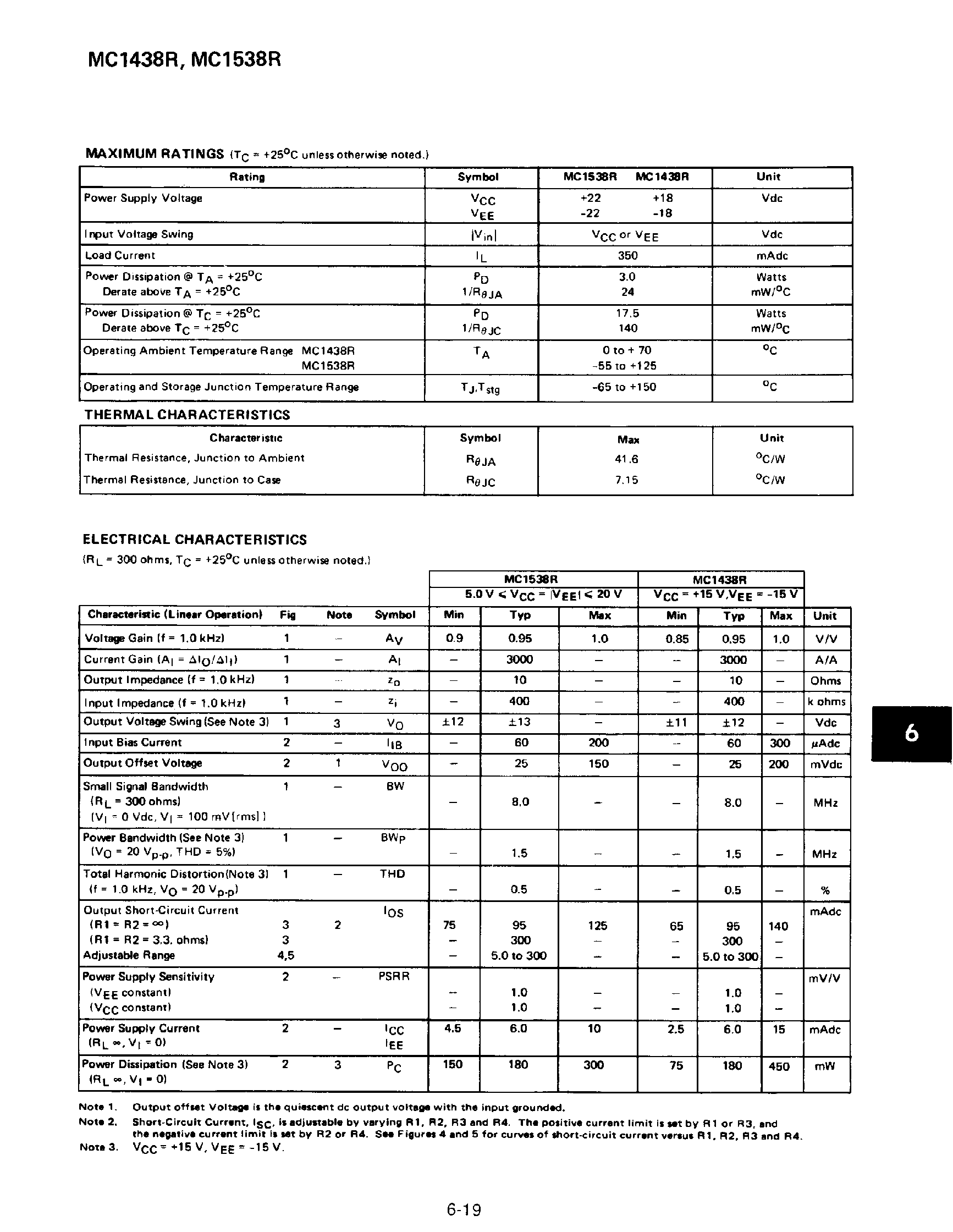 Даташит на микросхему MC1538R страница 2 Даташит MC1538R - OPERATIONAL AMPLIFIERS POWER BOOSTER страница 2