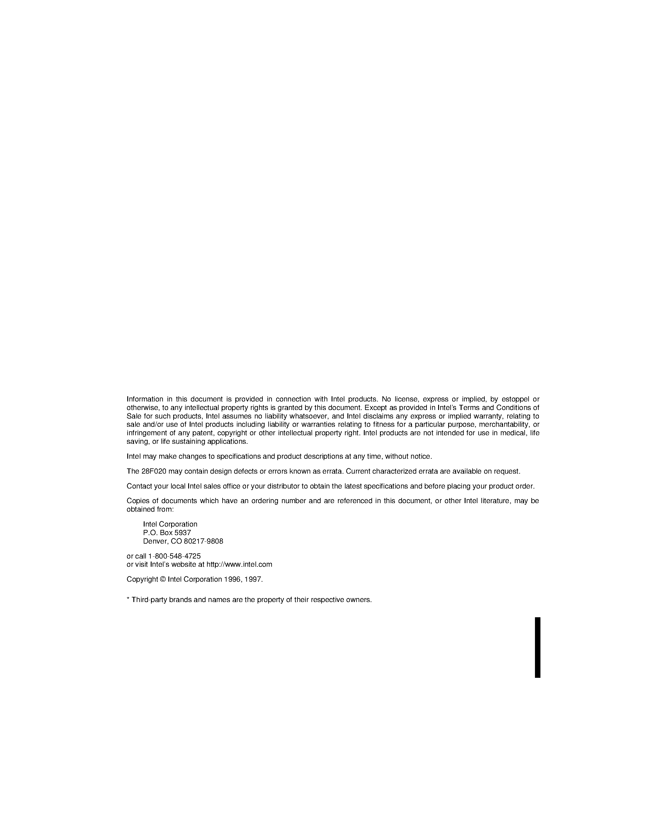 Даташит на микросхему P28F010-90 страница 2 Даташит P28F010-90 - 28F010 1024K (128K X 8) CMOS FLASH MEMORY страница 2