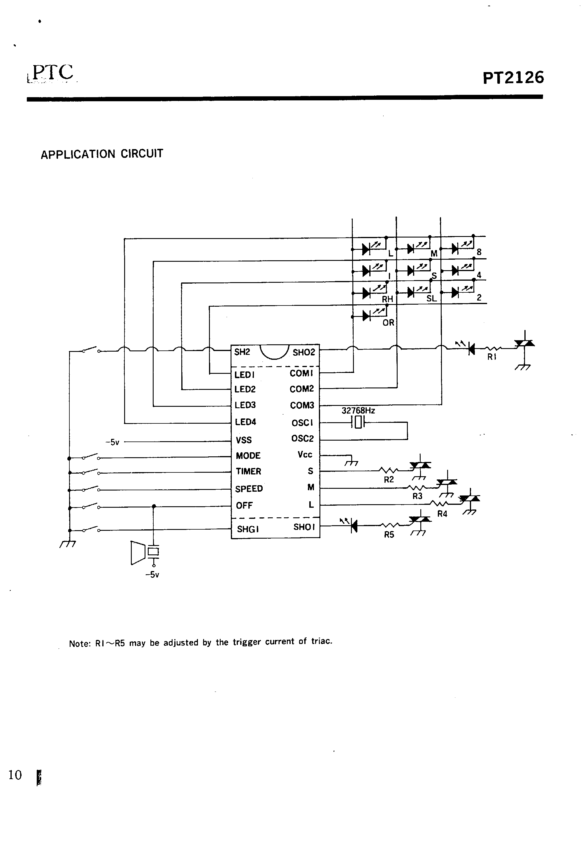 Datasheet PT2126 page 2 Datasheet PT2126 - FAN CONTROLLER page 2