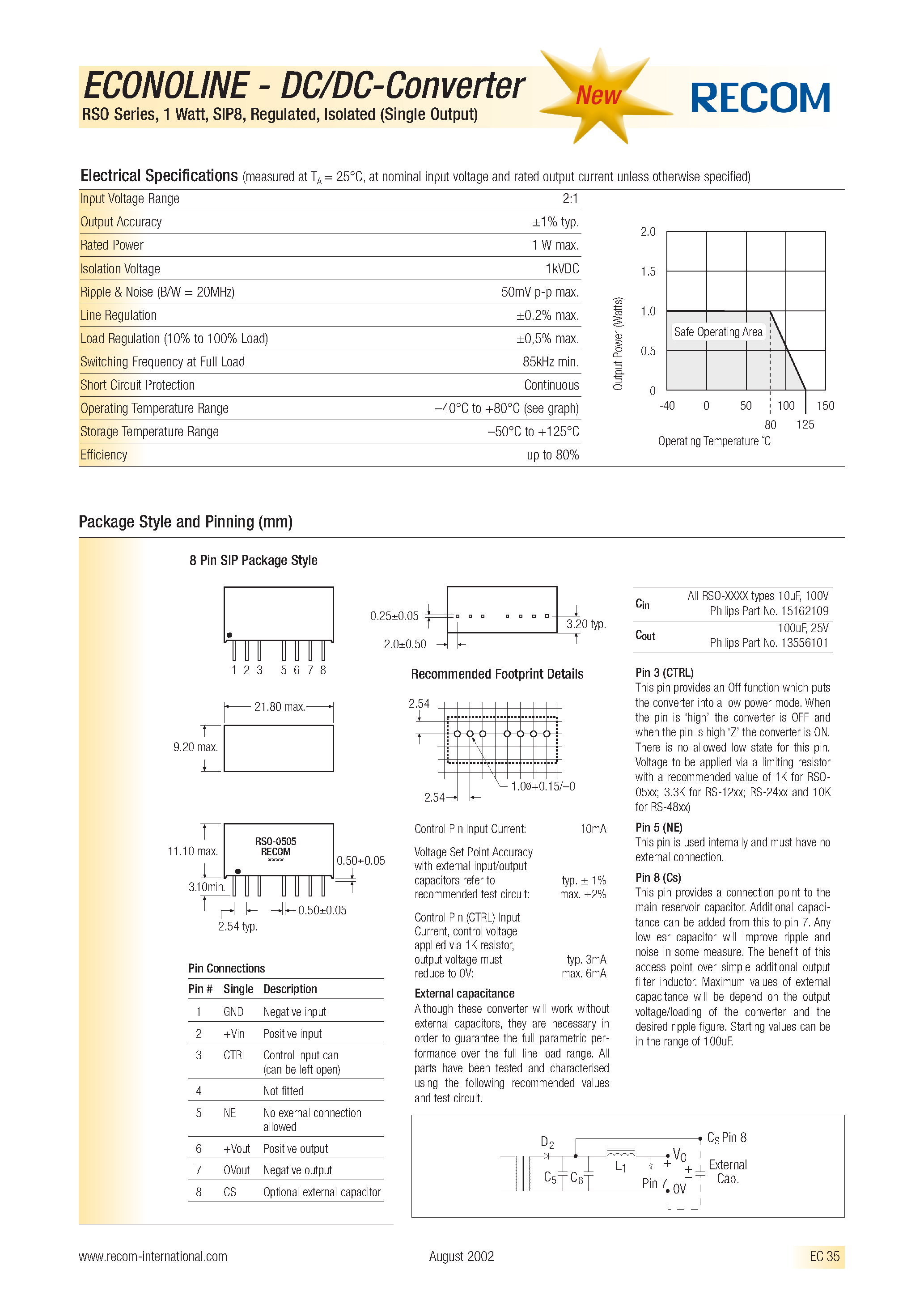 Datasheet RSF05G1-1P page 2 Datasheet RSF05G1-1P - LOW POWER SWITCHING AND CONTROL APPLICATIONS page 2