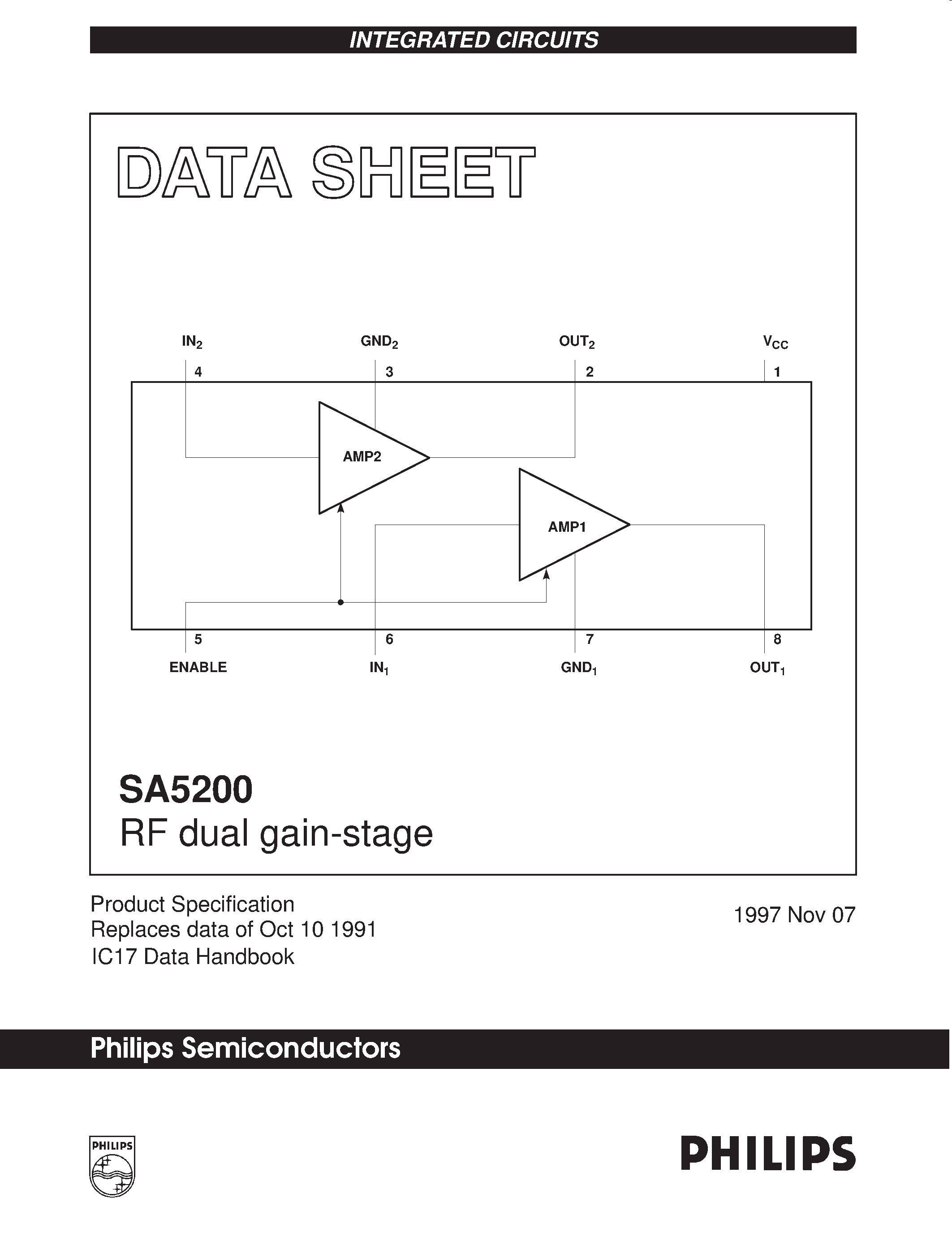 Datasheet SA5200 - RF dual gain-stage page 1