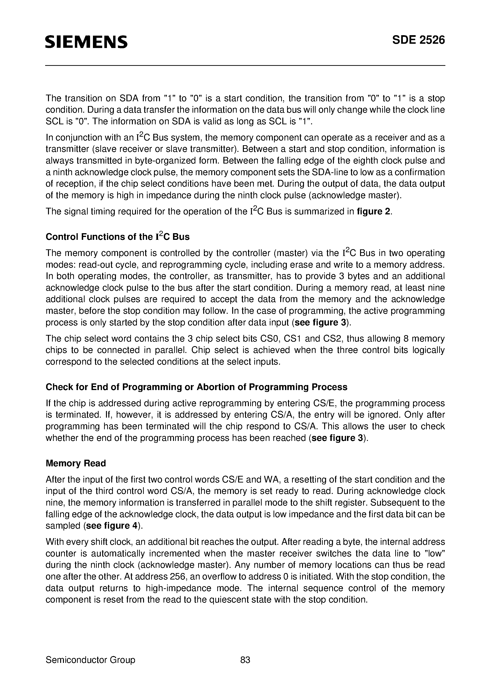 Datasheet SDE2526 - Nonvolatile Memory 2-Kbit E2PROM with I2C Bus Interface with Extended Temperature Range page 2