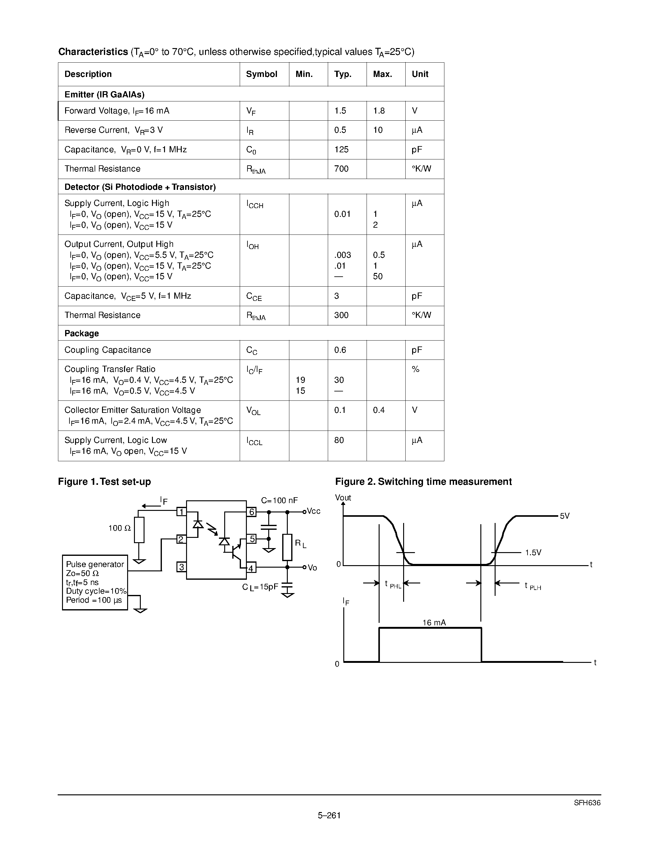 Datasheet SFH636 - HIGH SPEED 5.3 kV OPTOCOUPLER page 2
