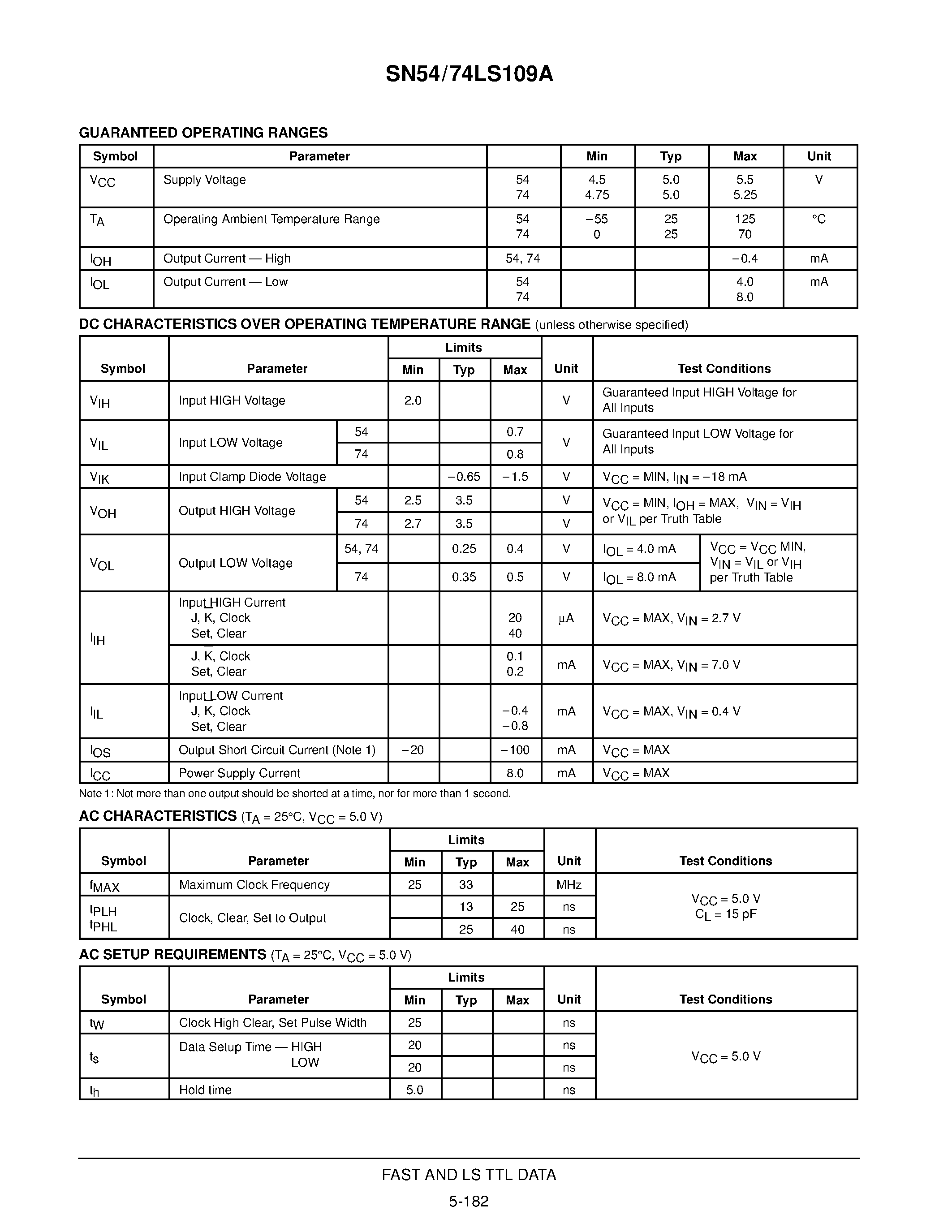 Datasheet SN74LS109N - DUAL JK POSITIVE EDGE-TRIGGERED FLIP-FLOP page 2