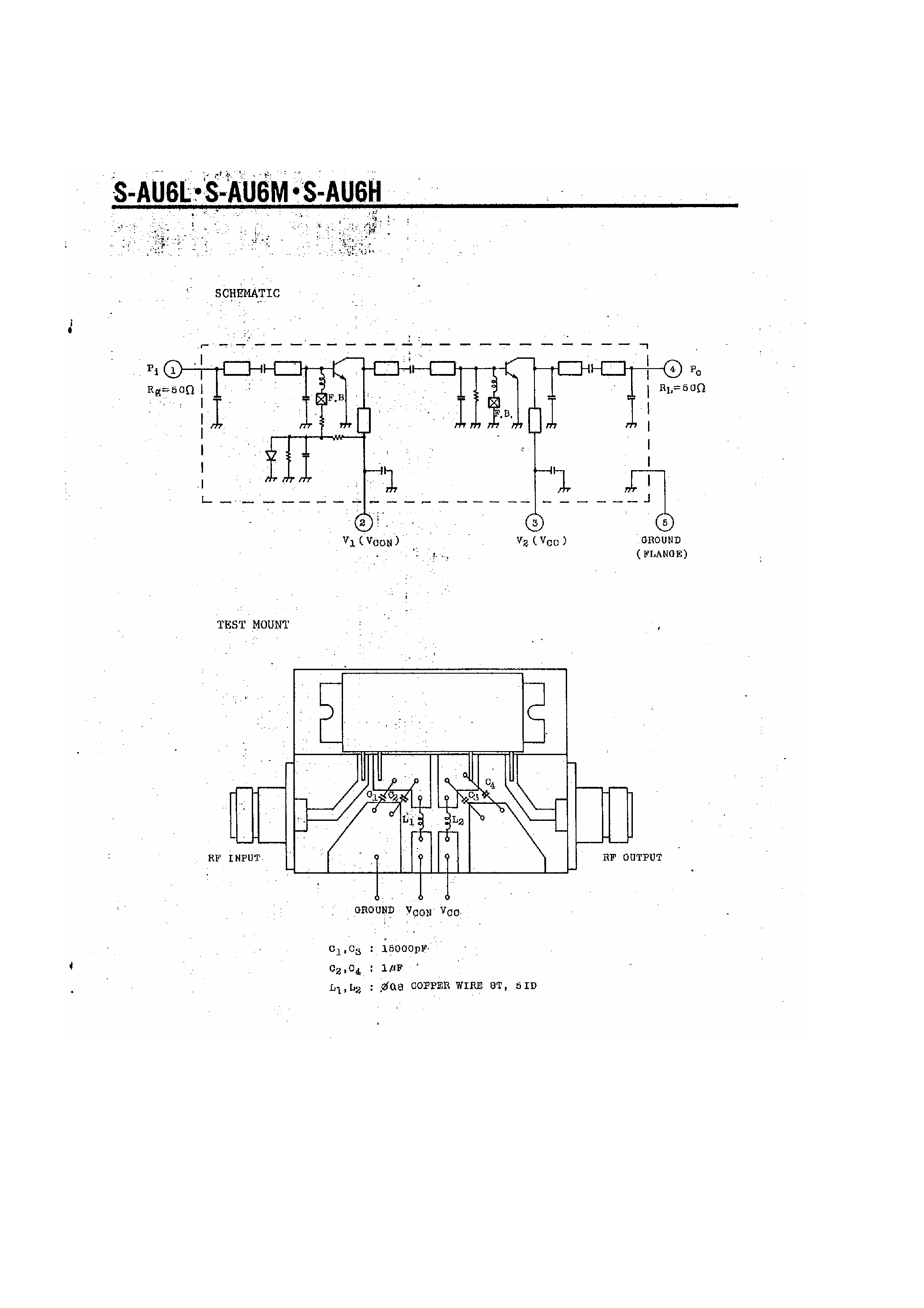 Datasheet S-AU6 - UHF Band FM Power Amplifier Module page 2
