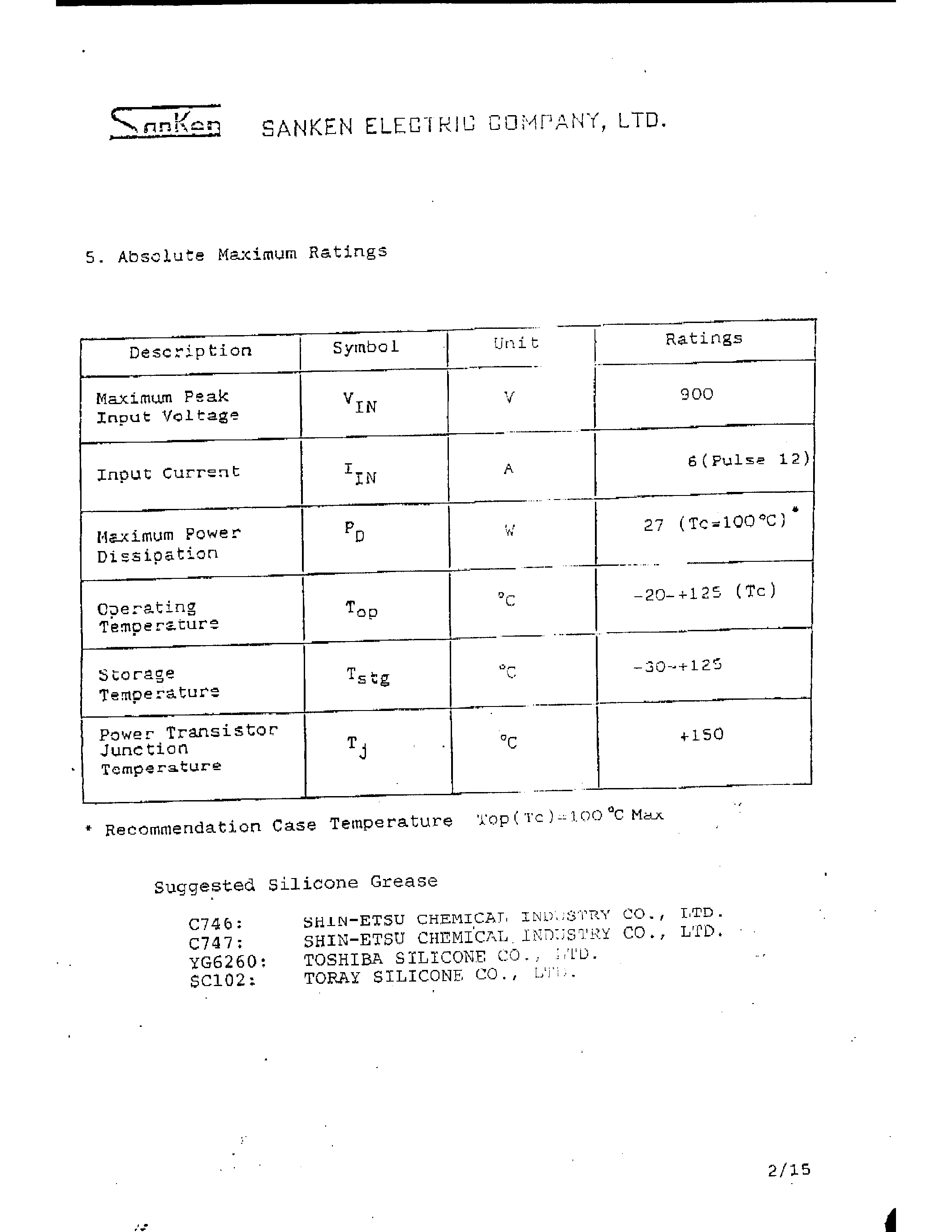 Даташит на микросхему STR54041 страница 2 Даташит STR54041 - Hybrid IC Voltage Regulator Module(NPN Triple Diffused for TV Switch Mode Power Supply) страница 2
