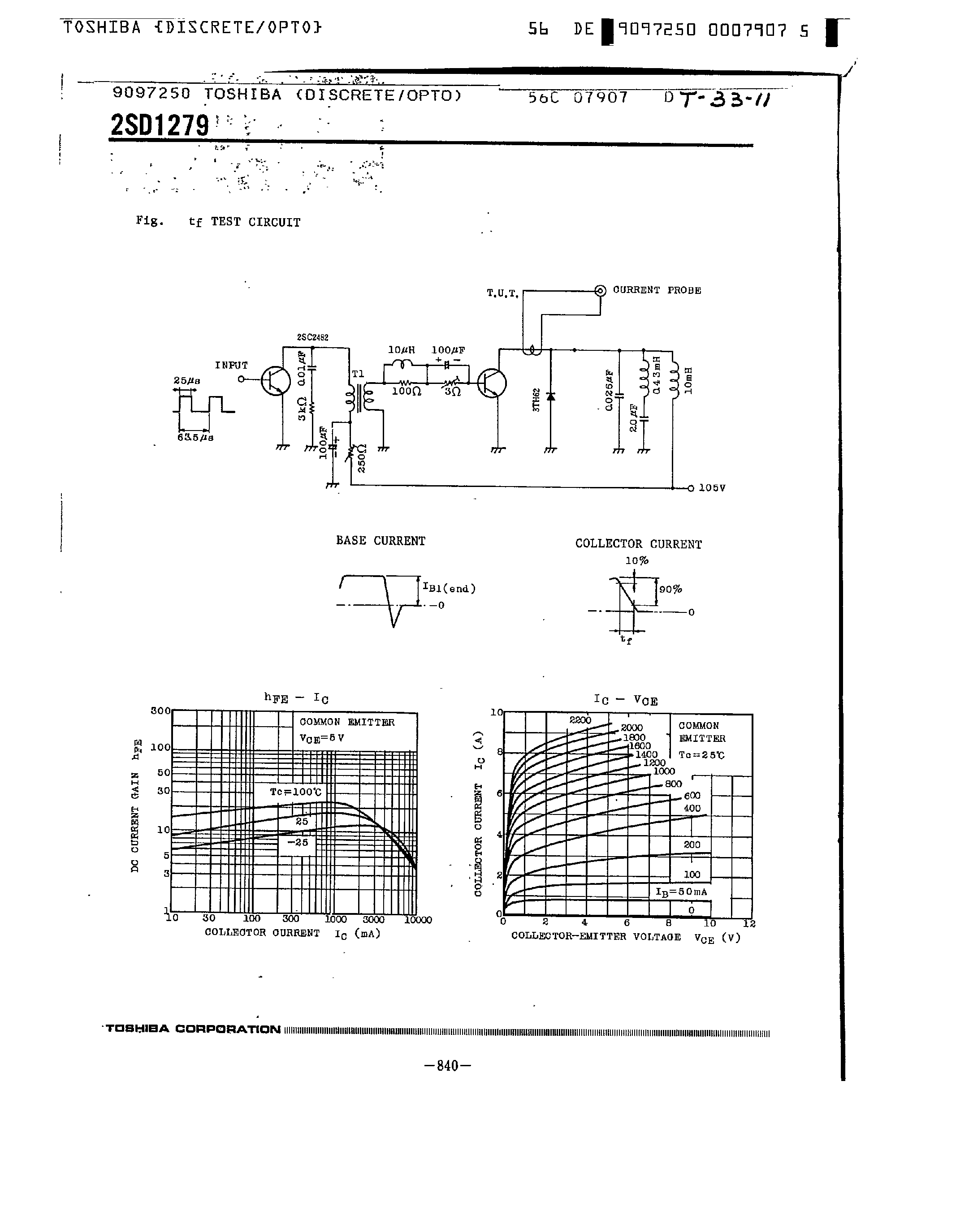 Datasheet 2SD1279 - Silicon NPN Triple Diffused Type page 2