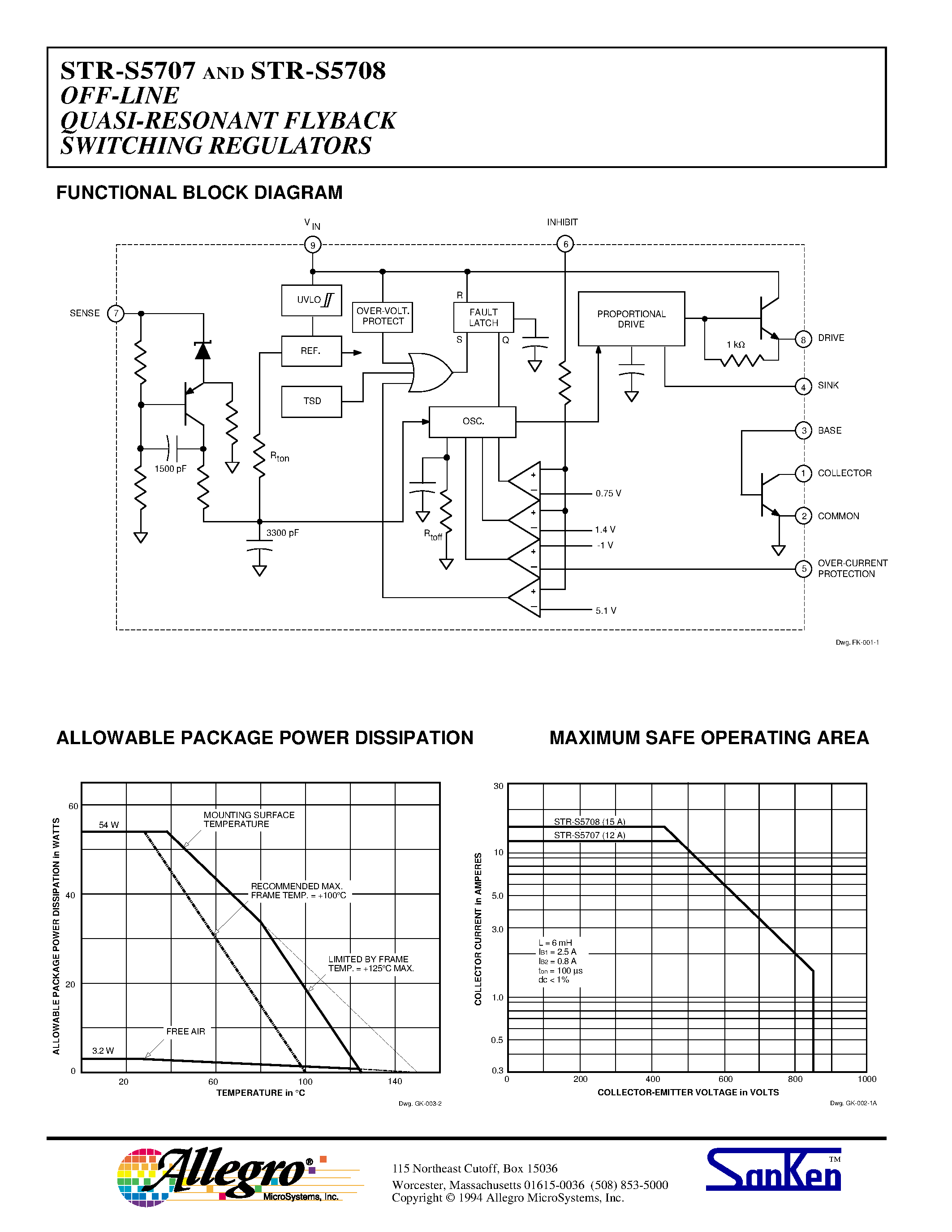 Даташит STR-S5708 - Off-Line Switching Regulators with Bipolar Switching Transistor страница 2