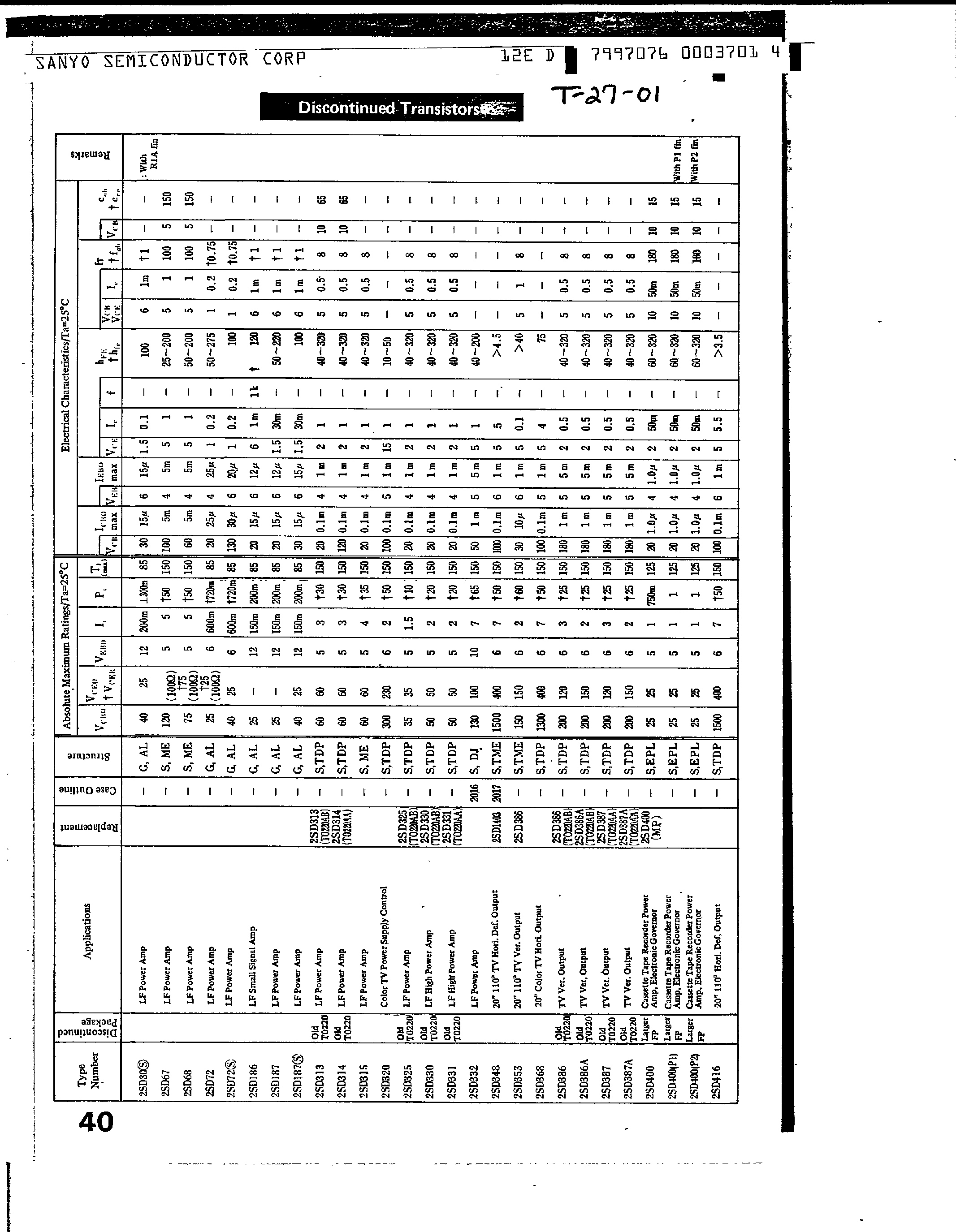 Даташит 2SD348 - Discontinued Transistors страница 1