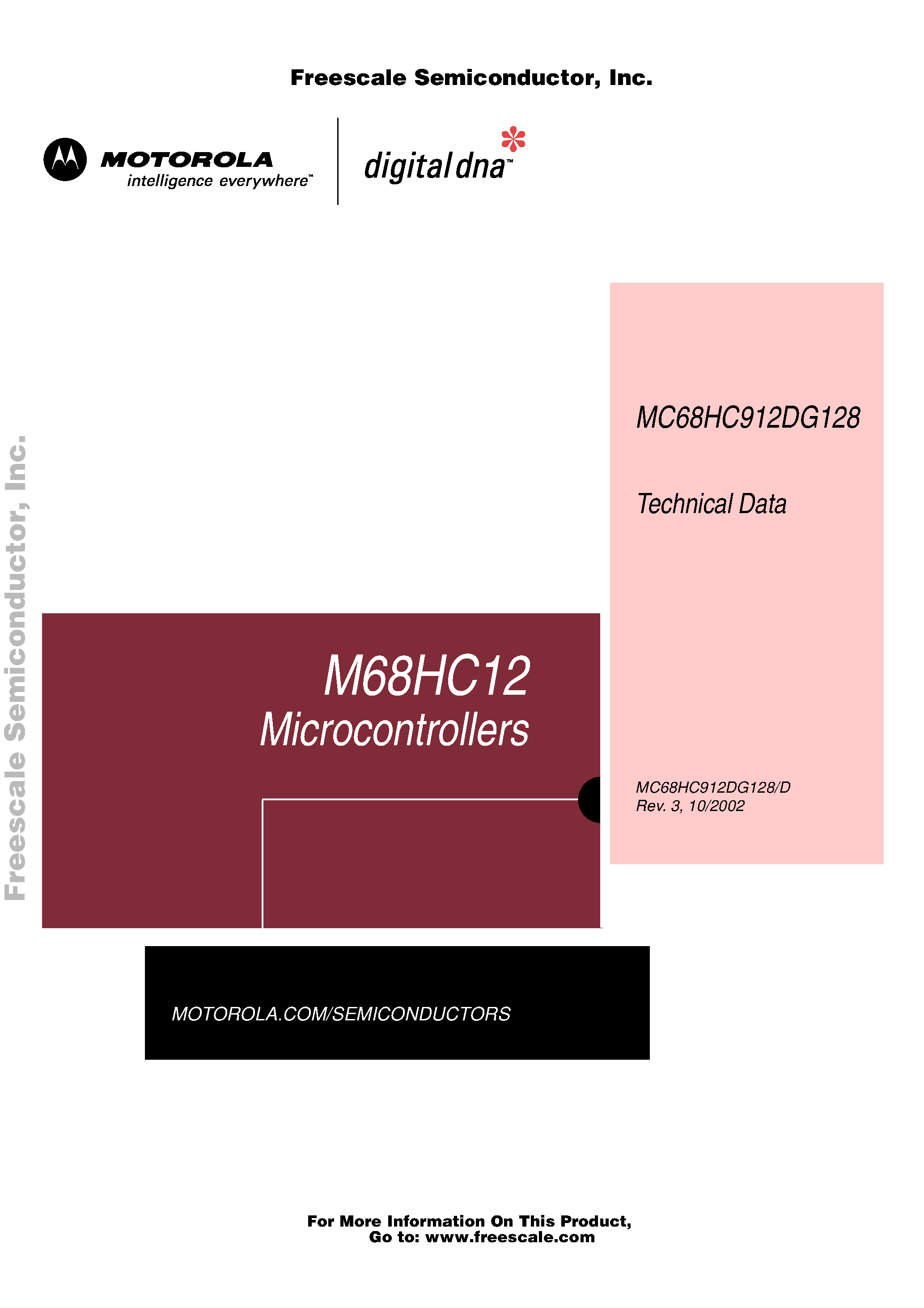 Даташит MC68HC912DG128 - Microcontrollers страница 1