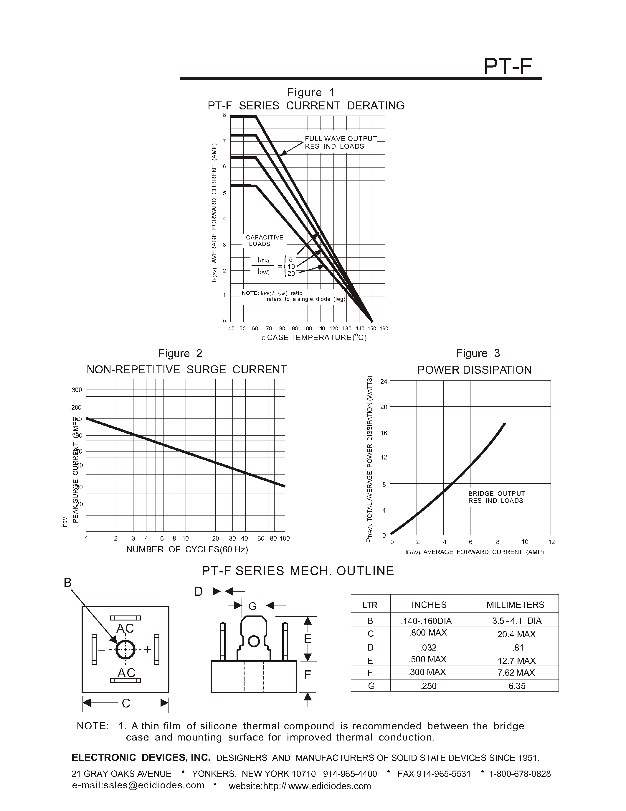Даташит PT100F - 8 Amperes Tab Terminals страница 2