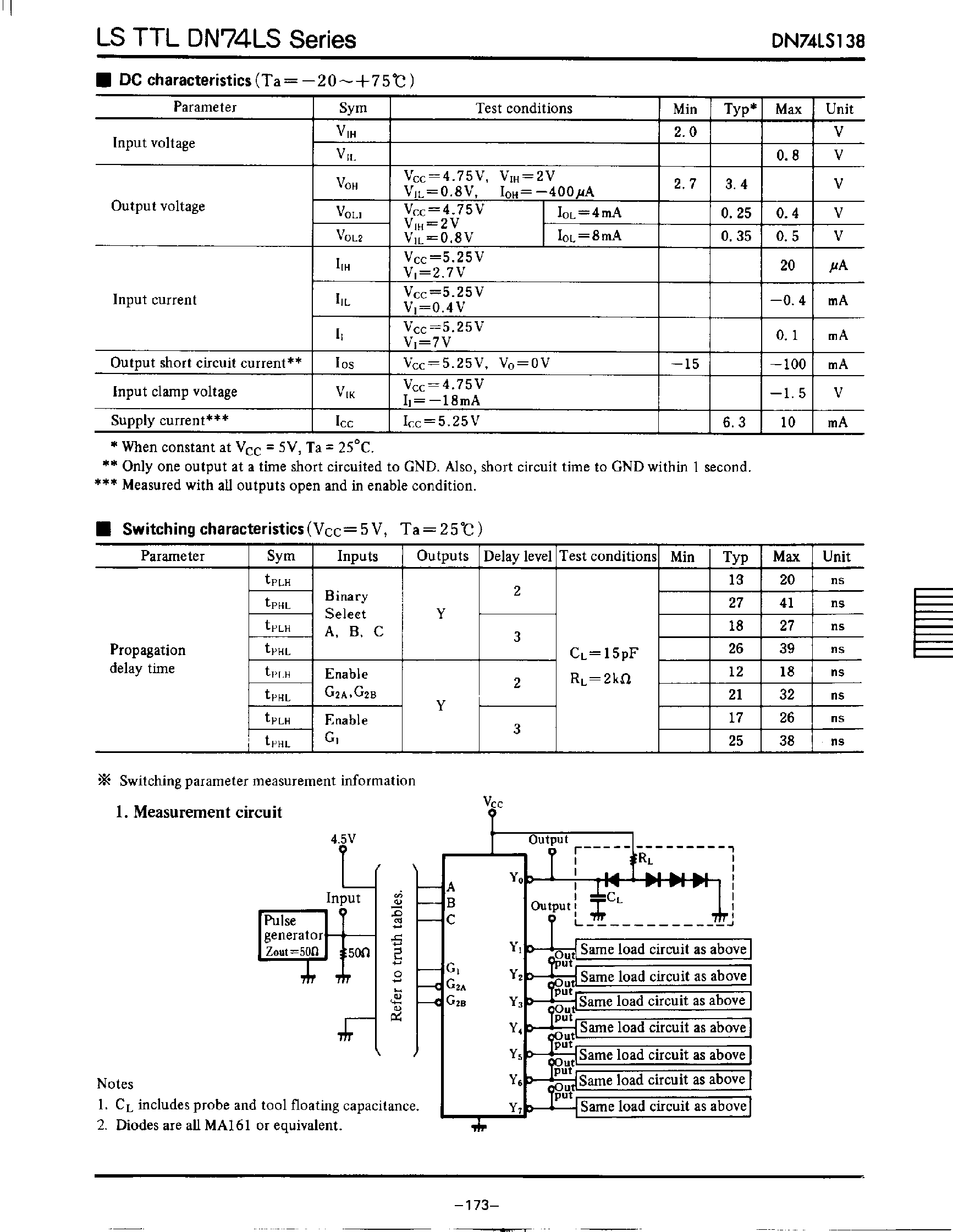 Datasheet DN74LS138 page 2 Datasheet DN74LS138 - 3 Line to 8 Line Decoders / Demultiplexers page 2